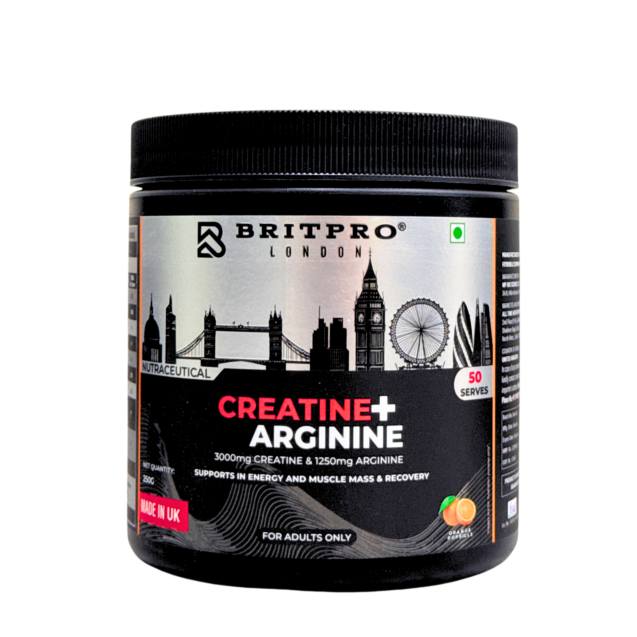 BRITPRO London Creatine + Arginine 250G