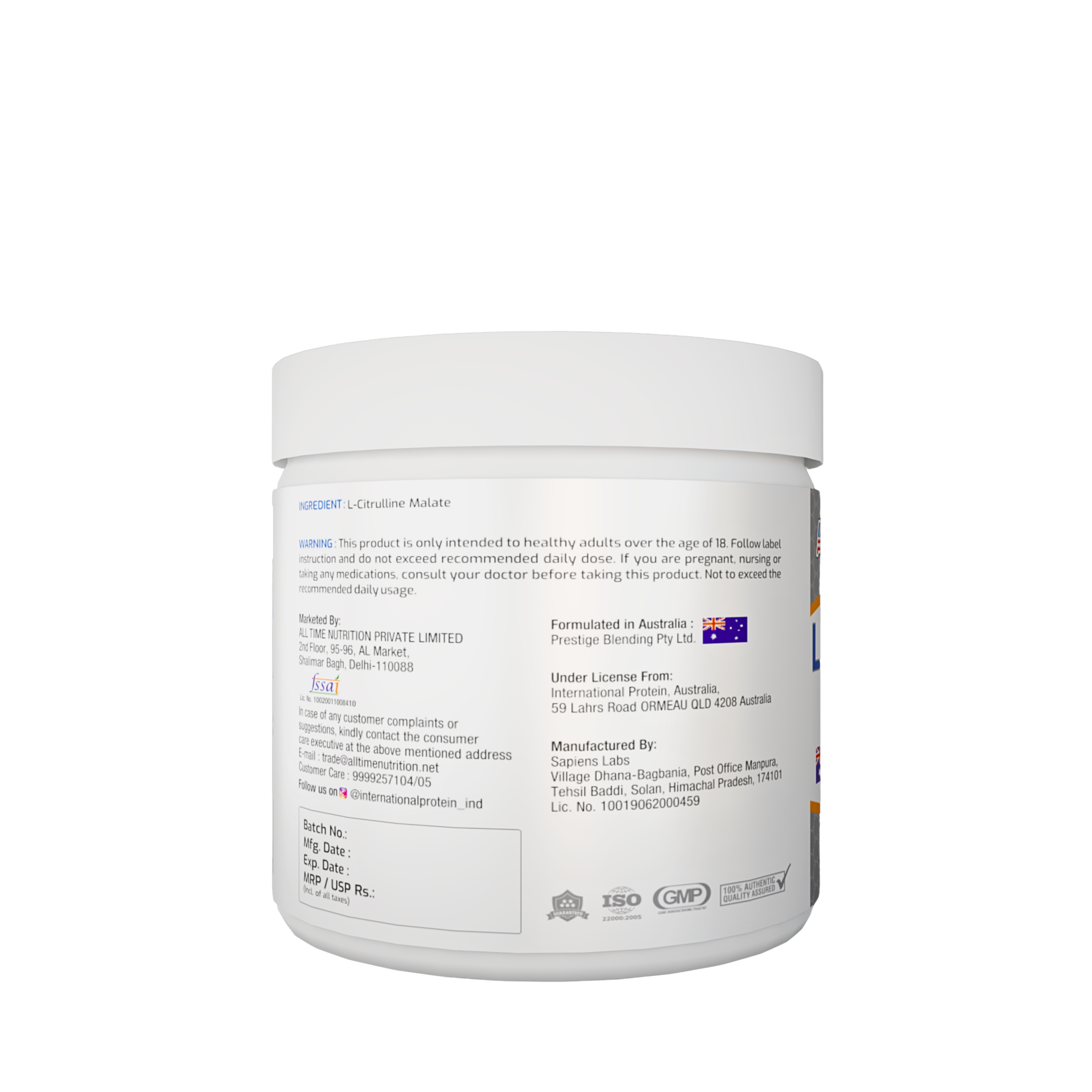 International Protein Citrulline Malate