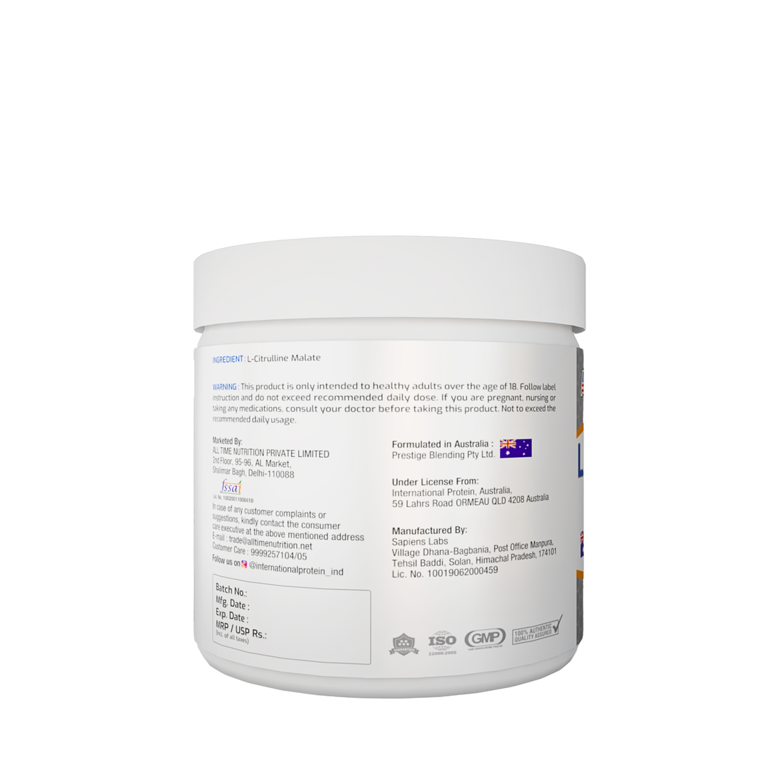 International Protein Citrulline Malate