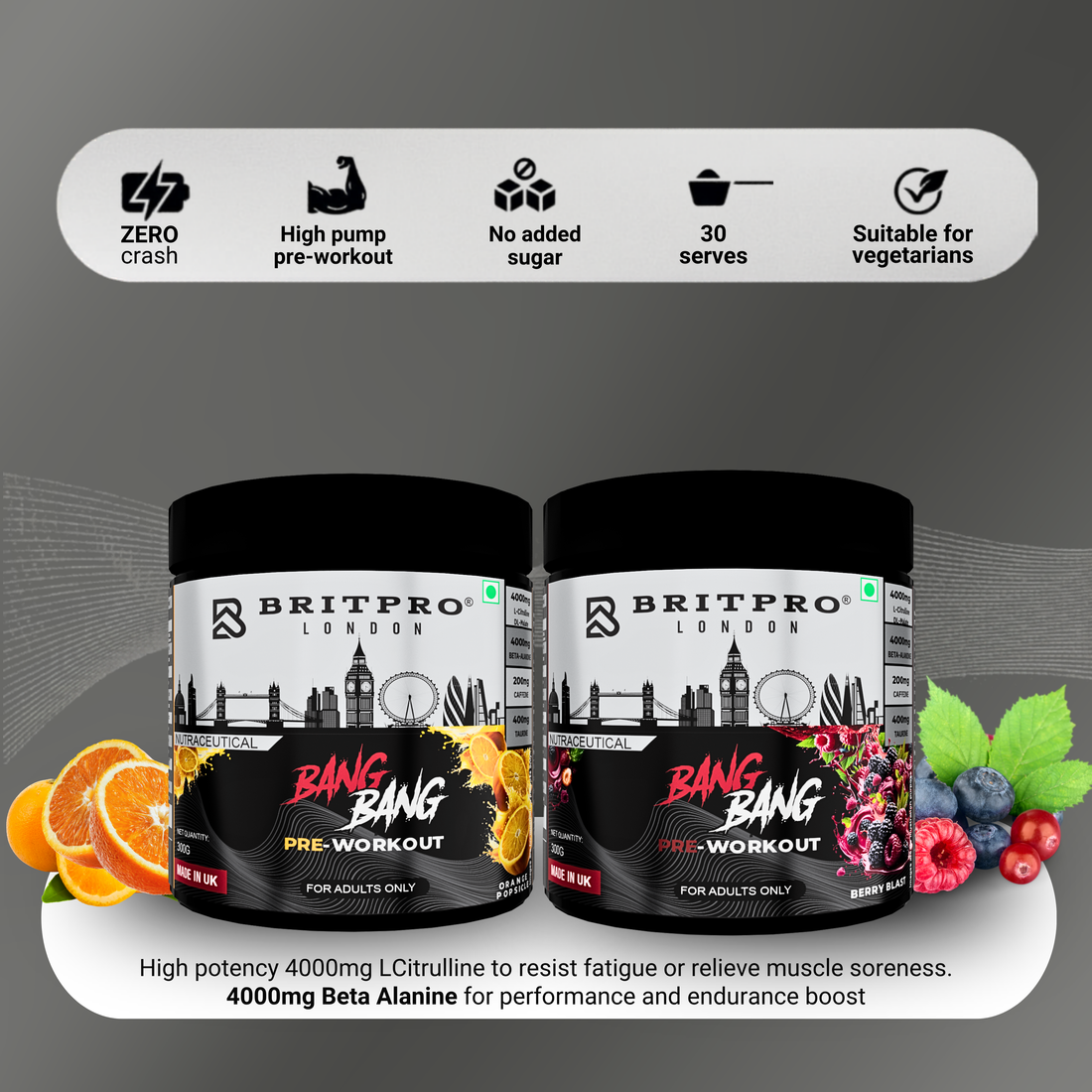BRITPRO London® BANG BANG Pre-Workout