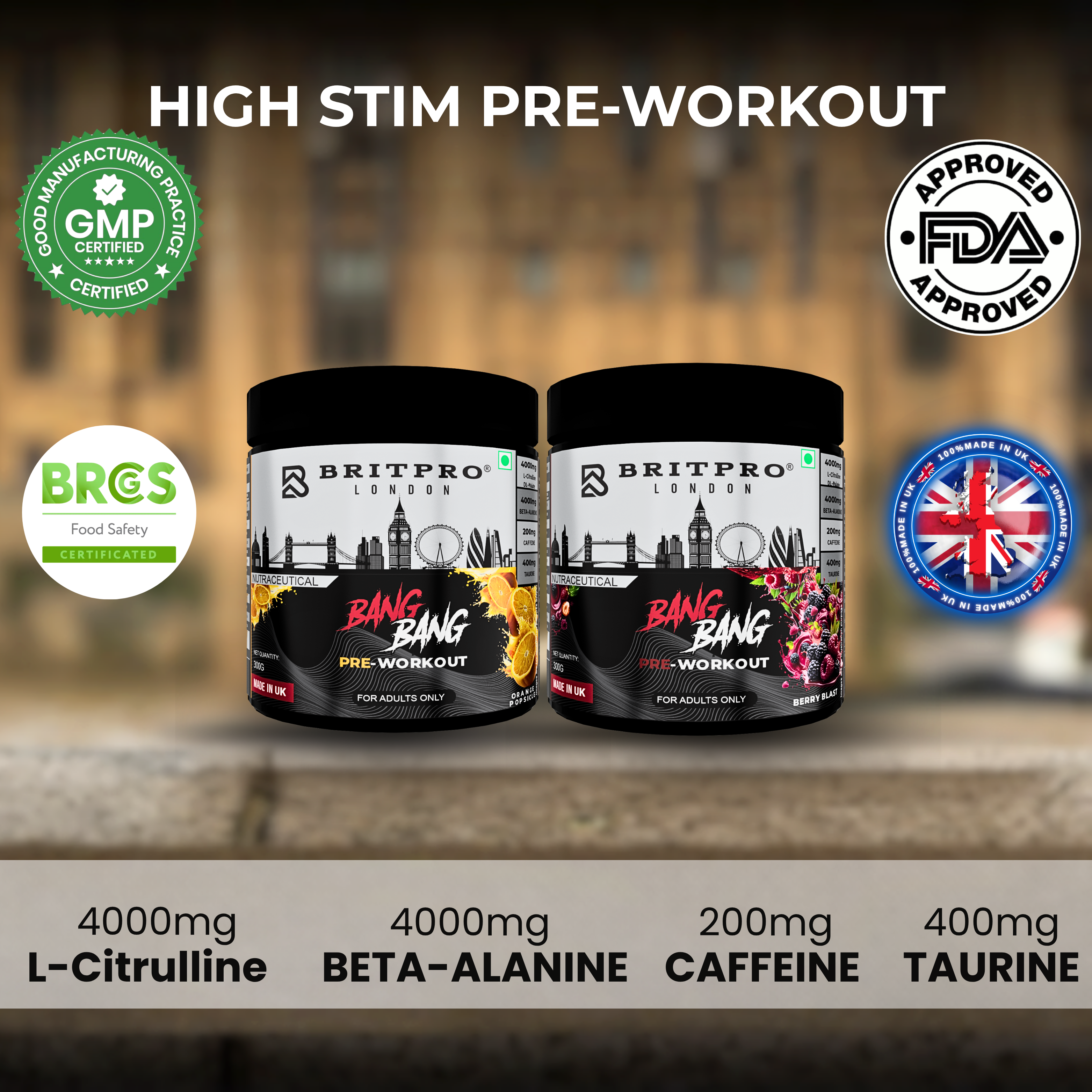 BRITPRO London® BANG BANG Pre-Workout