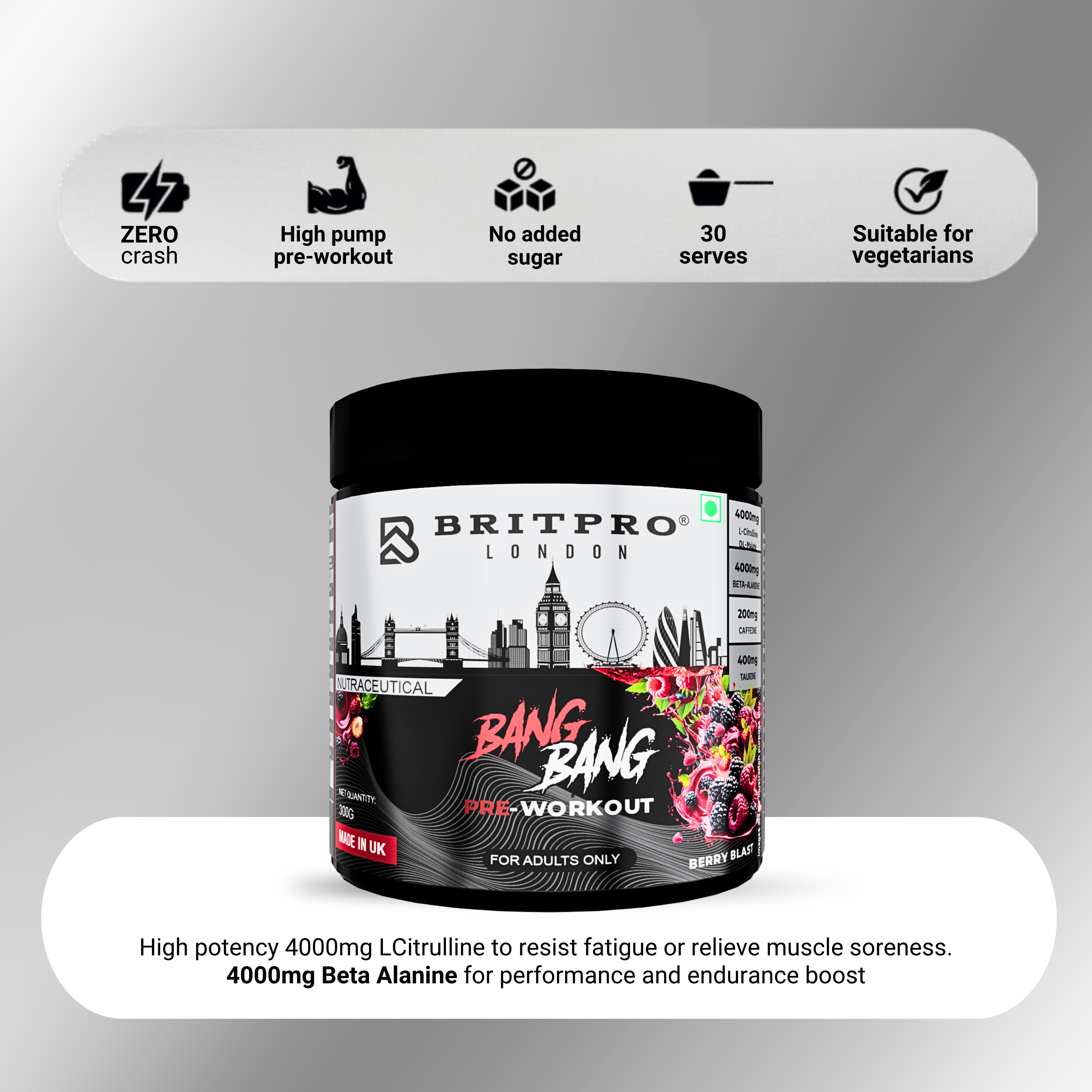 BRITPRO London® BANG BANG Pre-Workout
