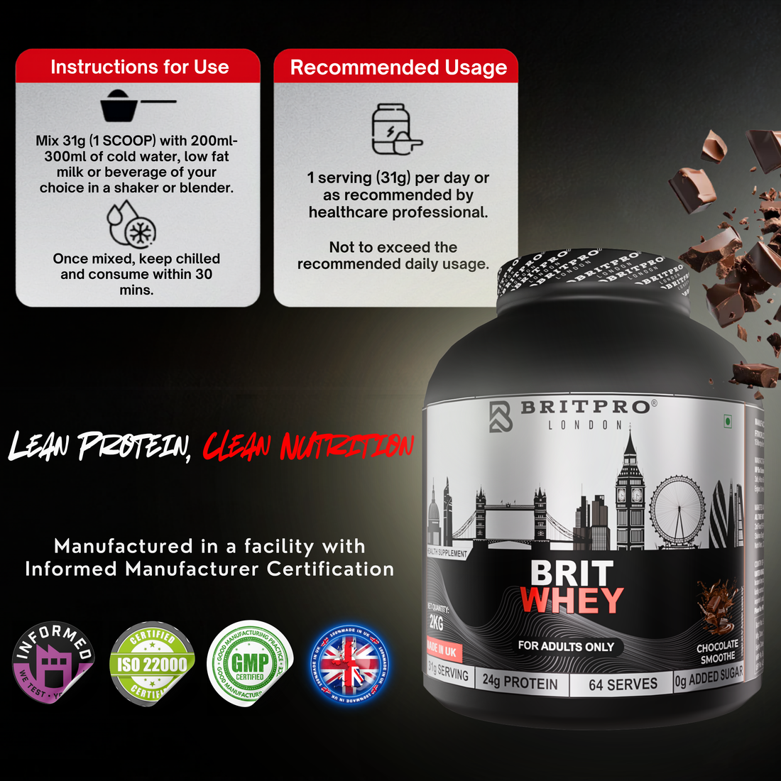 BRITPRO London BRIT Whey 2KG