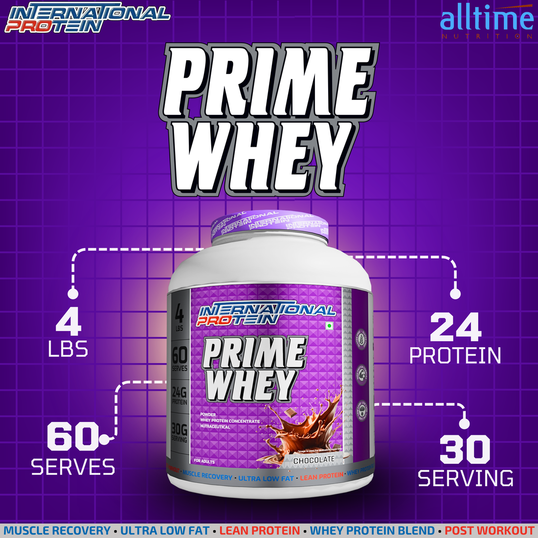 International protein prime whey 4lbs India