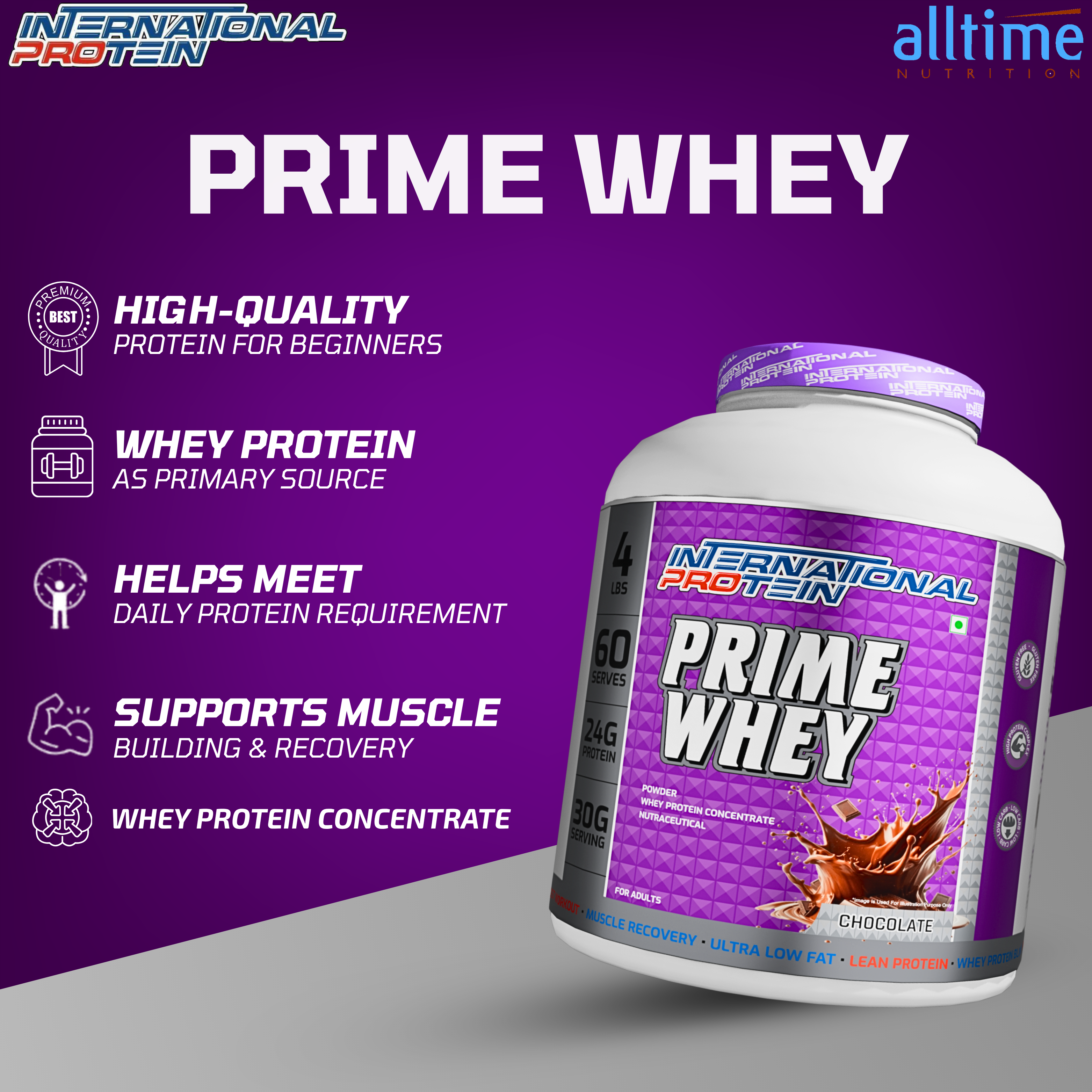 International protein prime whey 4lbs India