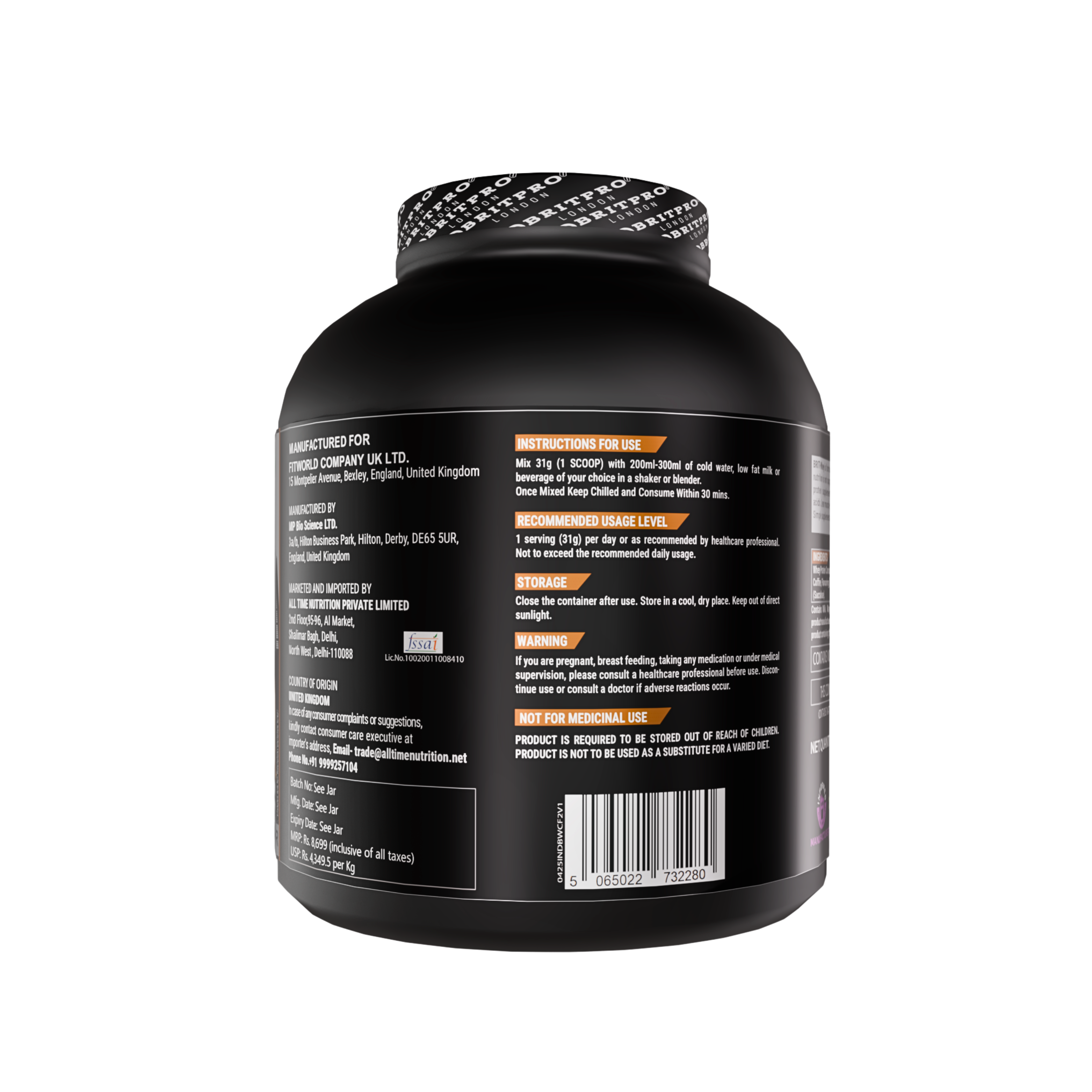 BRITPRO London BRIT Whey 2KG
