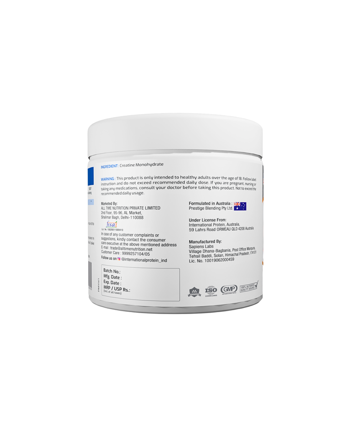 International Protein Creatine Monohydrate  – Unflavoured Micronized Creatine