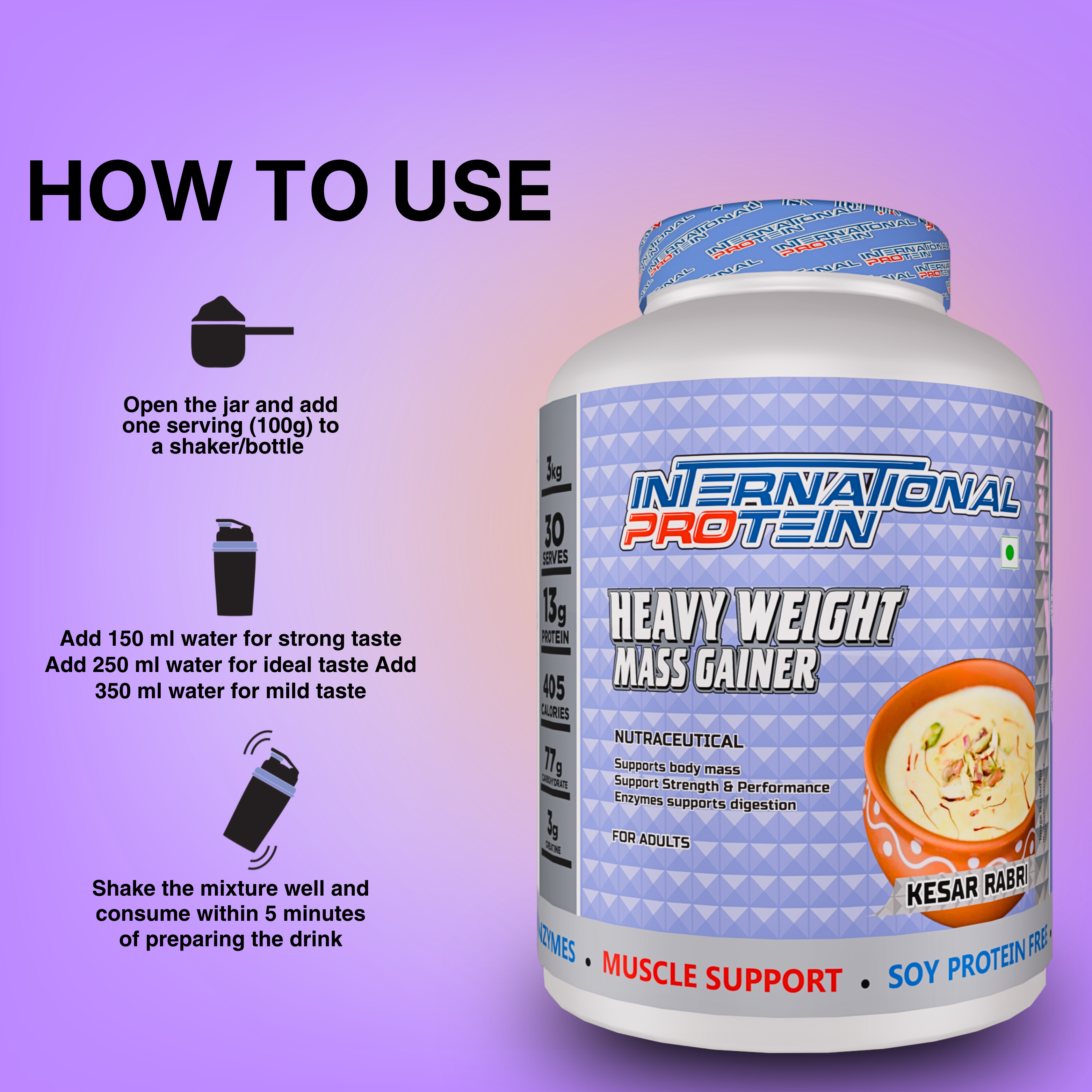 INTERNATIONAL PROTEIN HEAVY WEIGHT MASS GAINER ( INDIA )