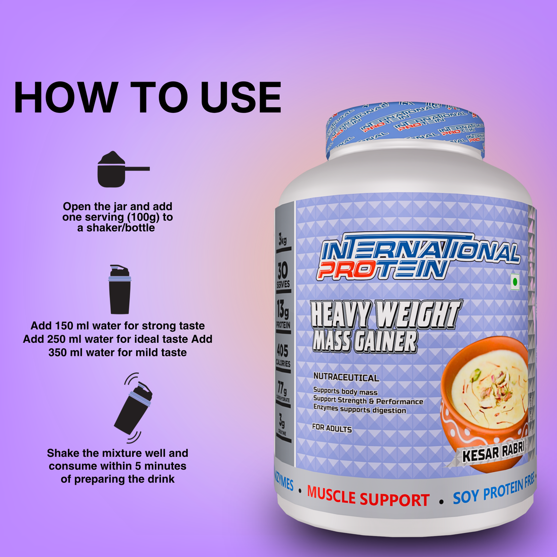 INTERNATIONAL PROTEIN HEAVY WEIGHT MASS GAINER ( INDIA )