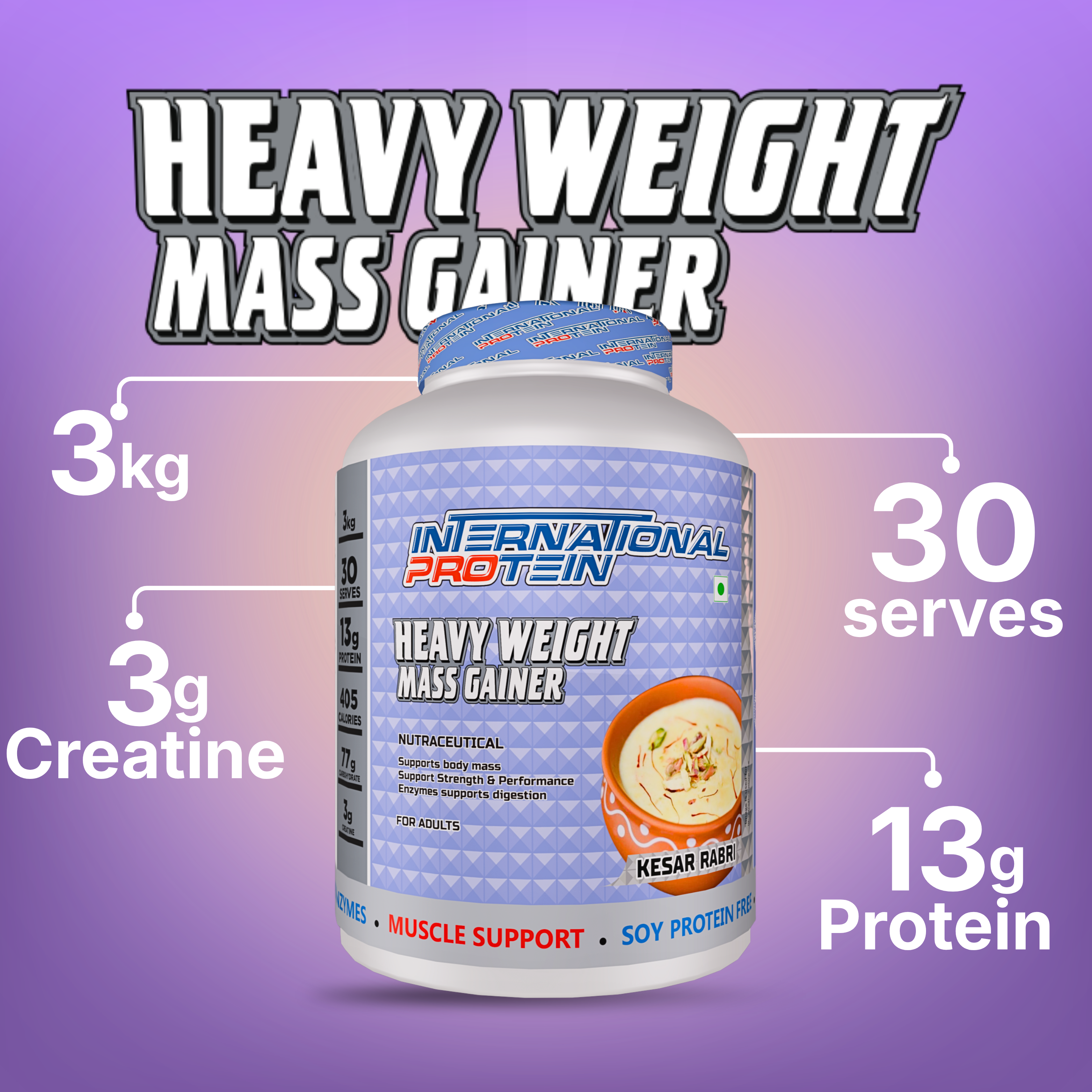 INTERNATIONAL PROTEIN HEAVY WEIGHT MASS GAINER ( INDIA )