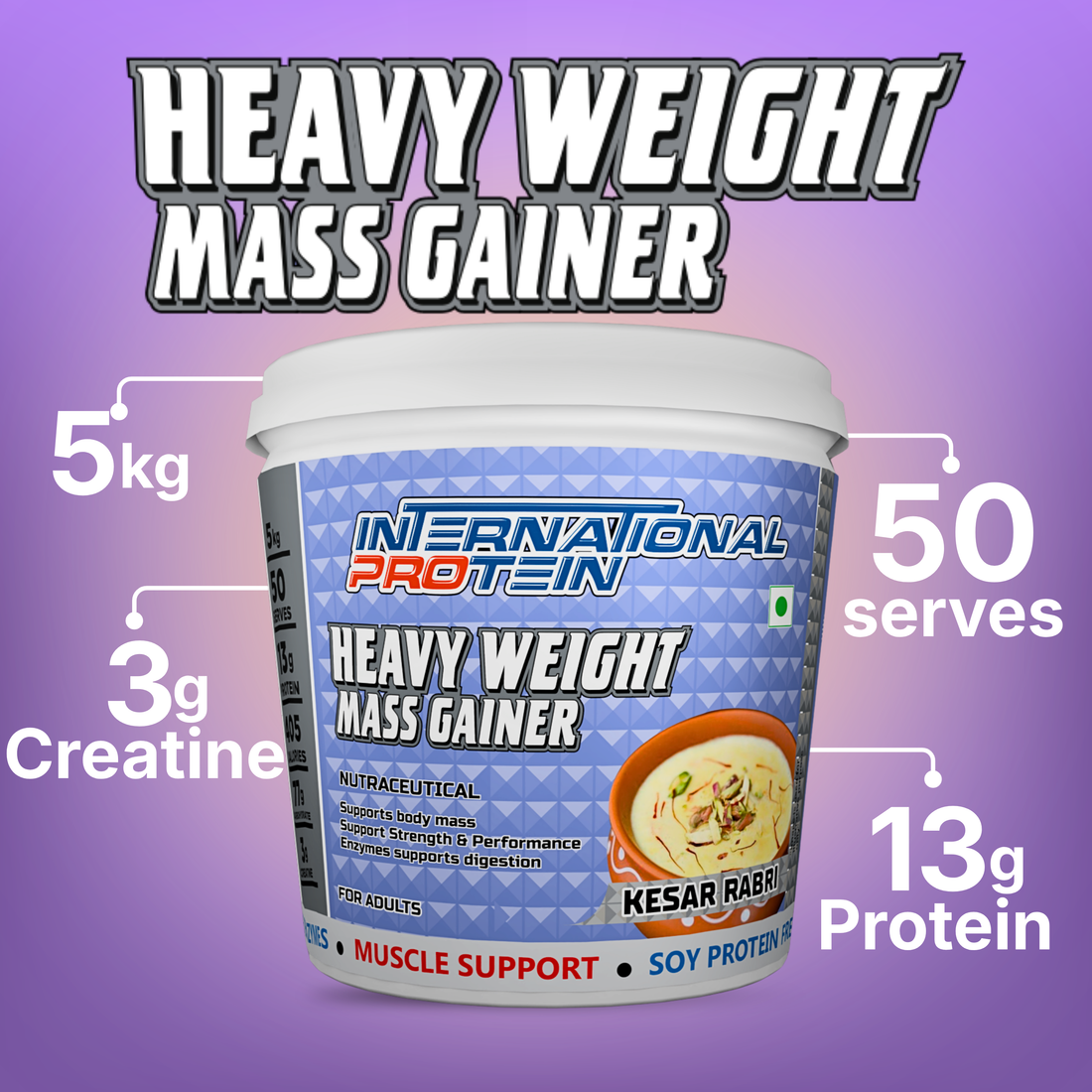 INTERNATIONAL PROTEIN HEAVY WEIGHT MASS GAINER ( INDIA )