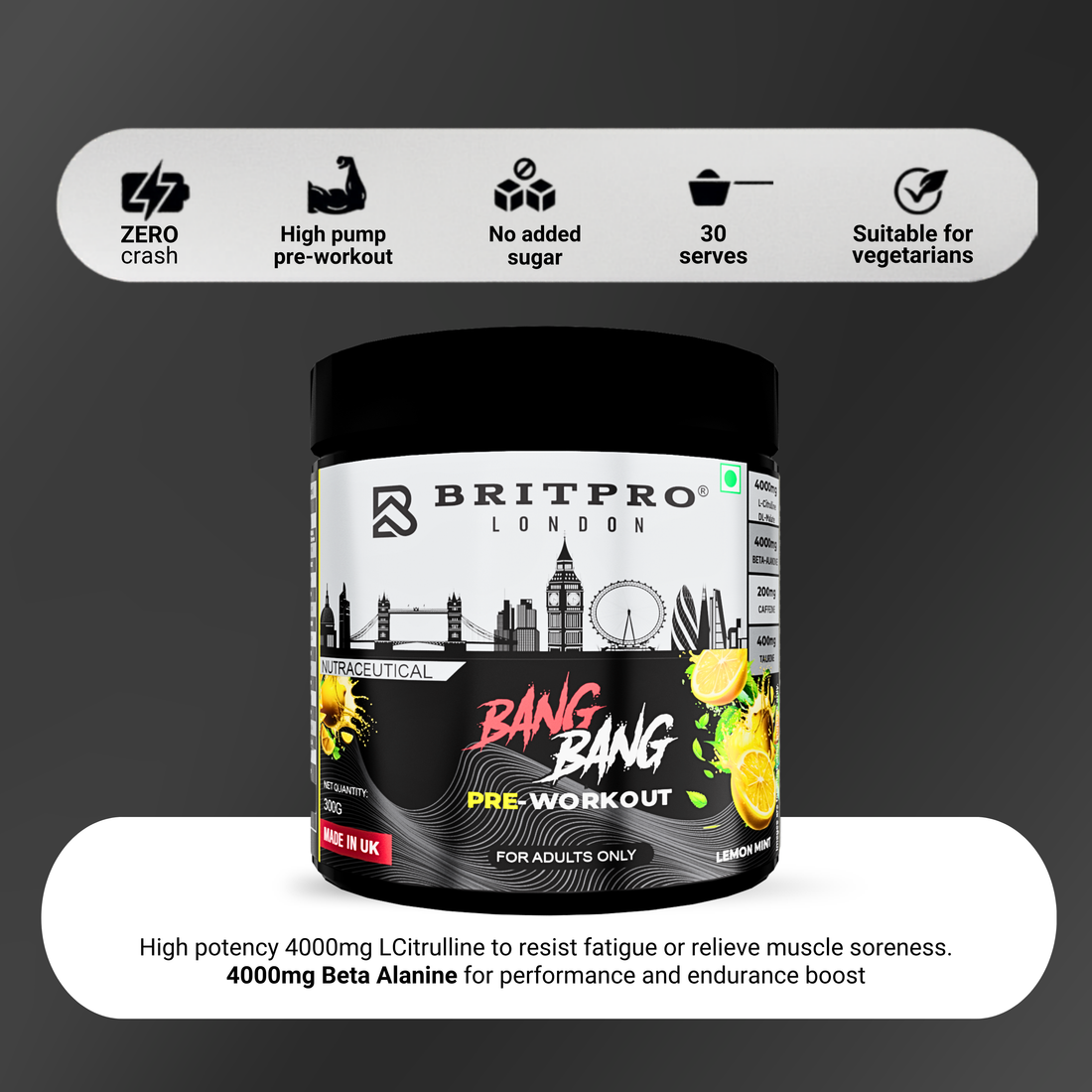 BRITPRO London® BANG BANG Pre-Workout