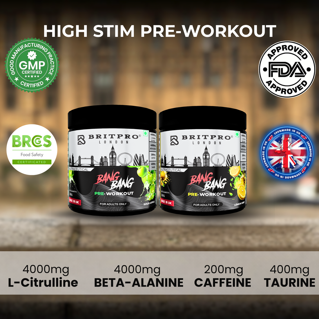 BRITPRO London® BANG BANG Pre-Workout