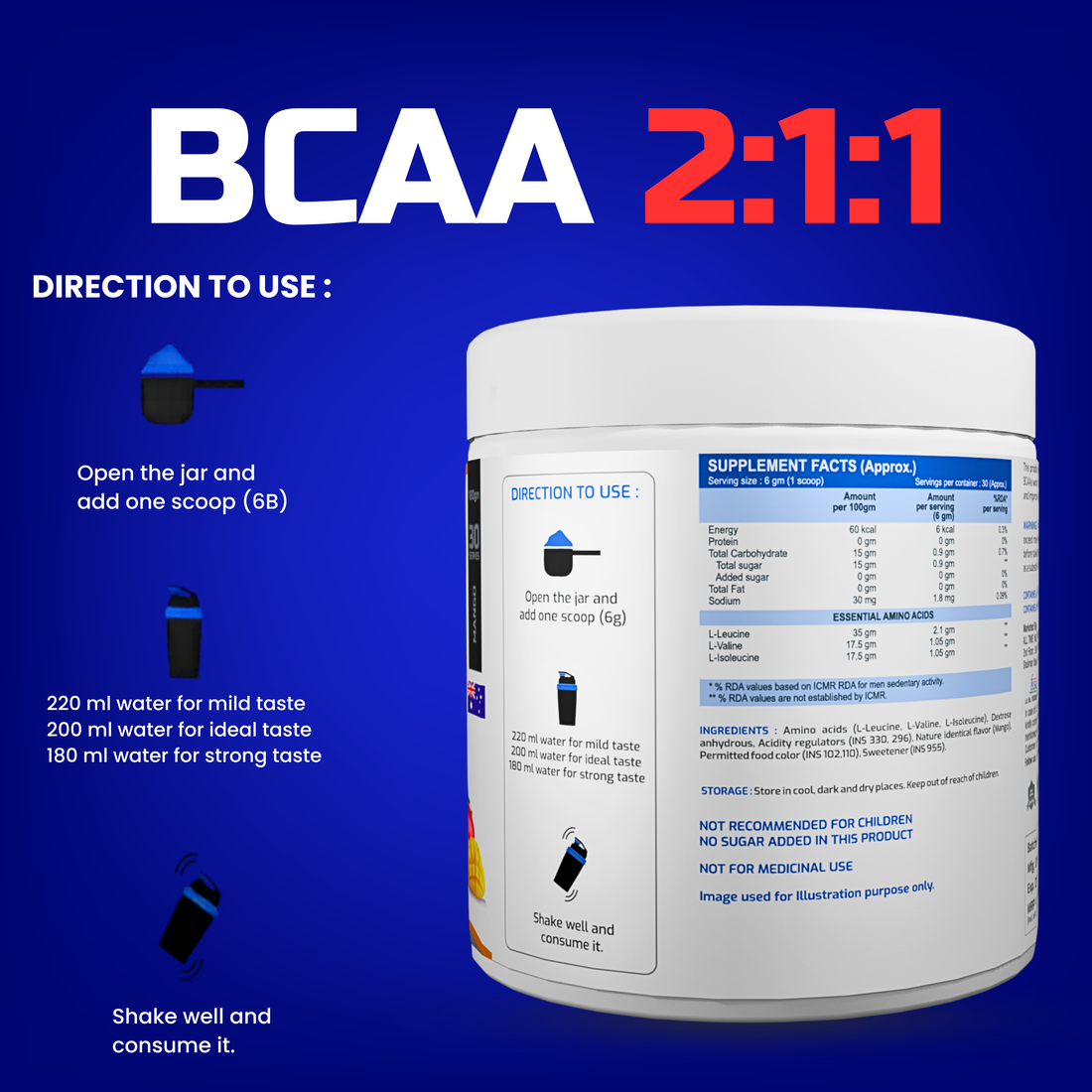International Protein BCAA 2:1:1 180G