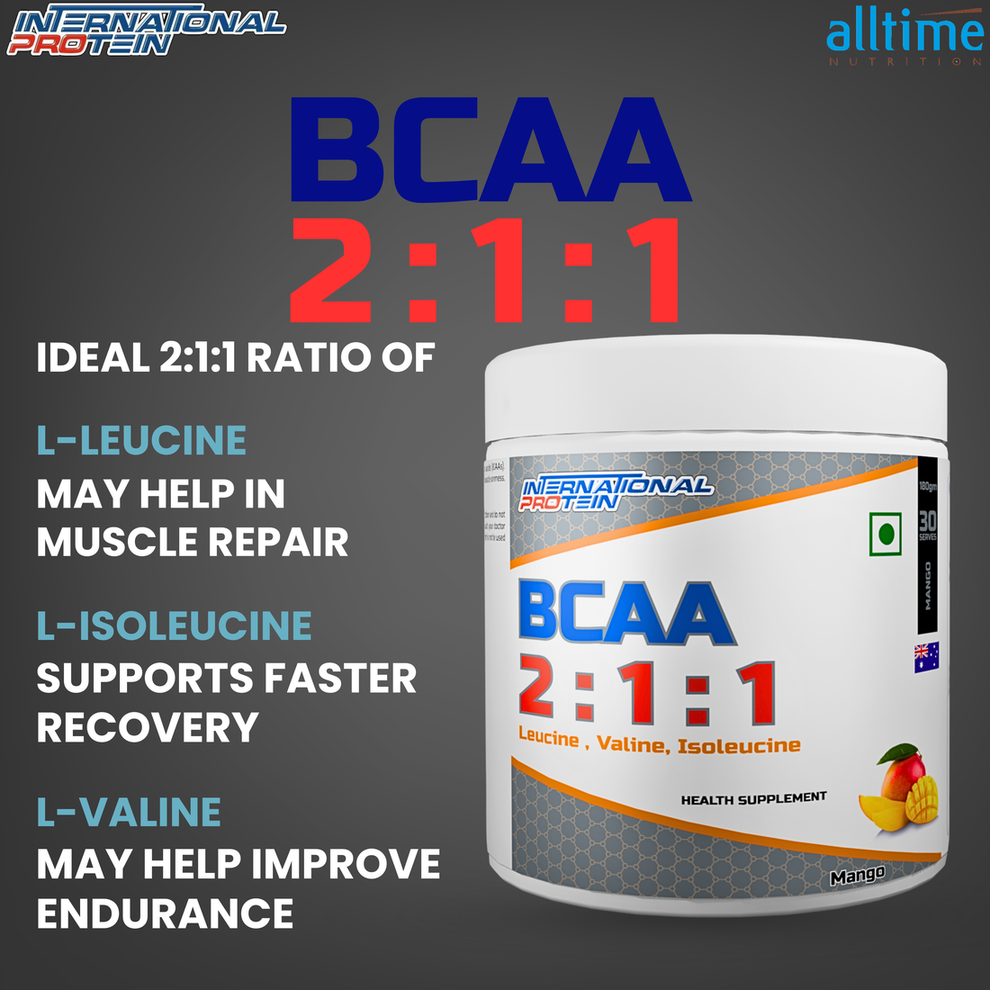 International Protein BCAA 2:1:1 180G