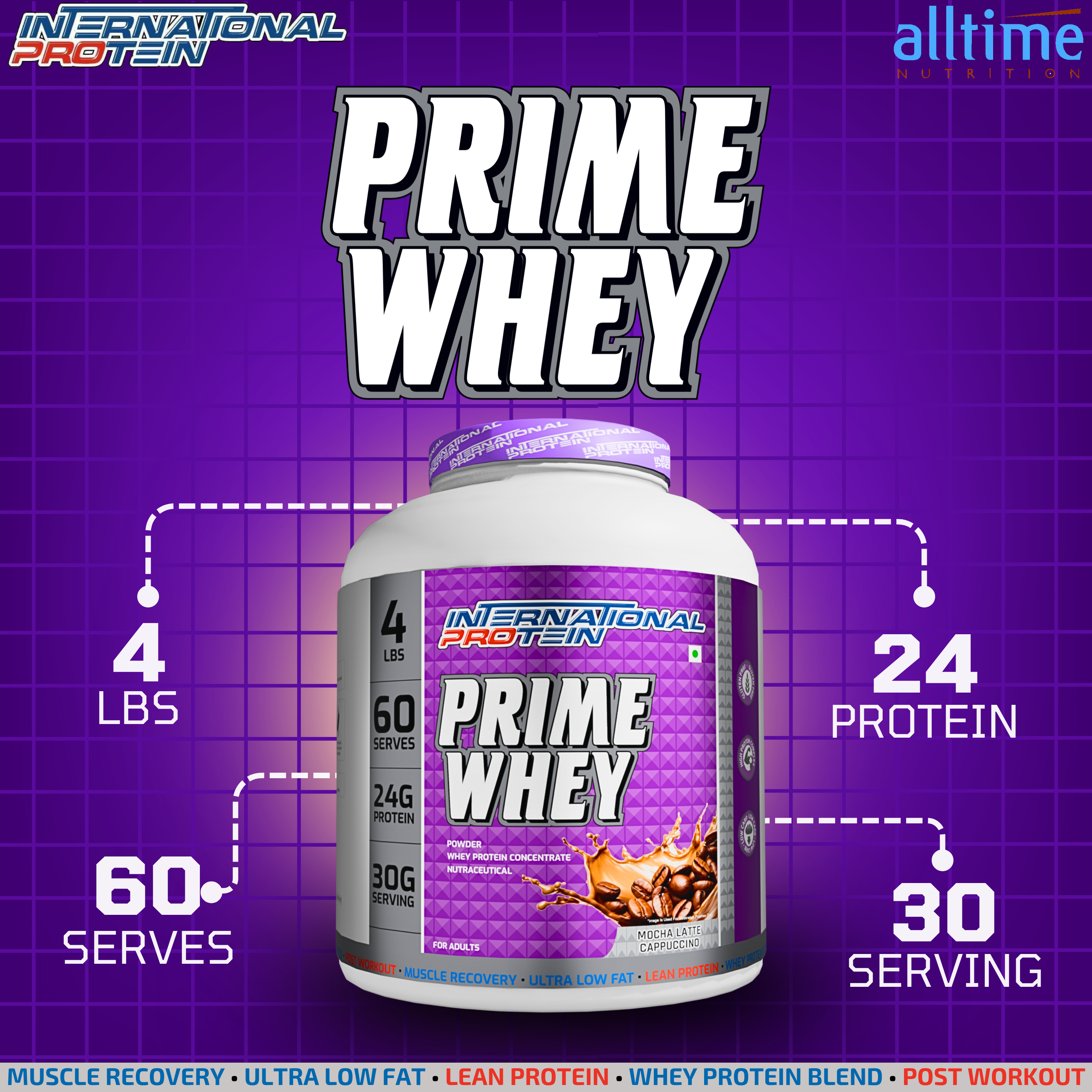International protein prime whey 4lbs India