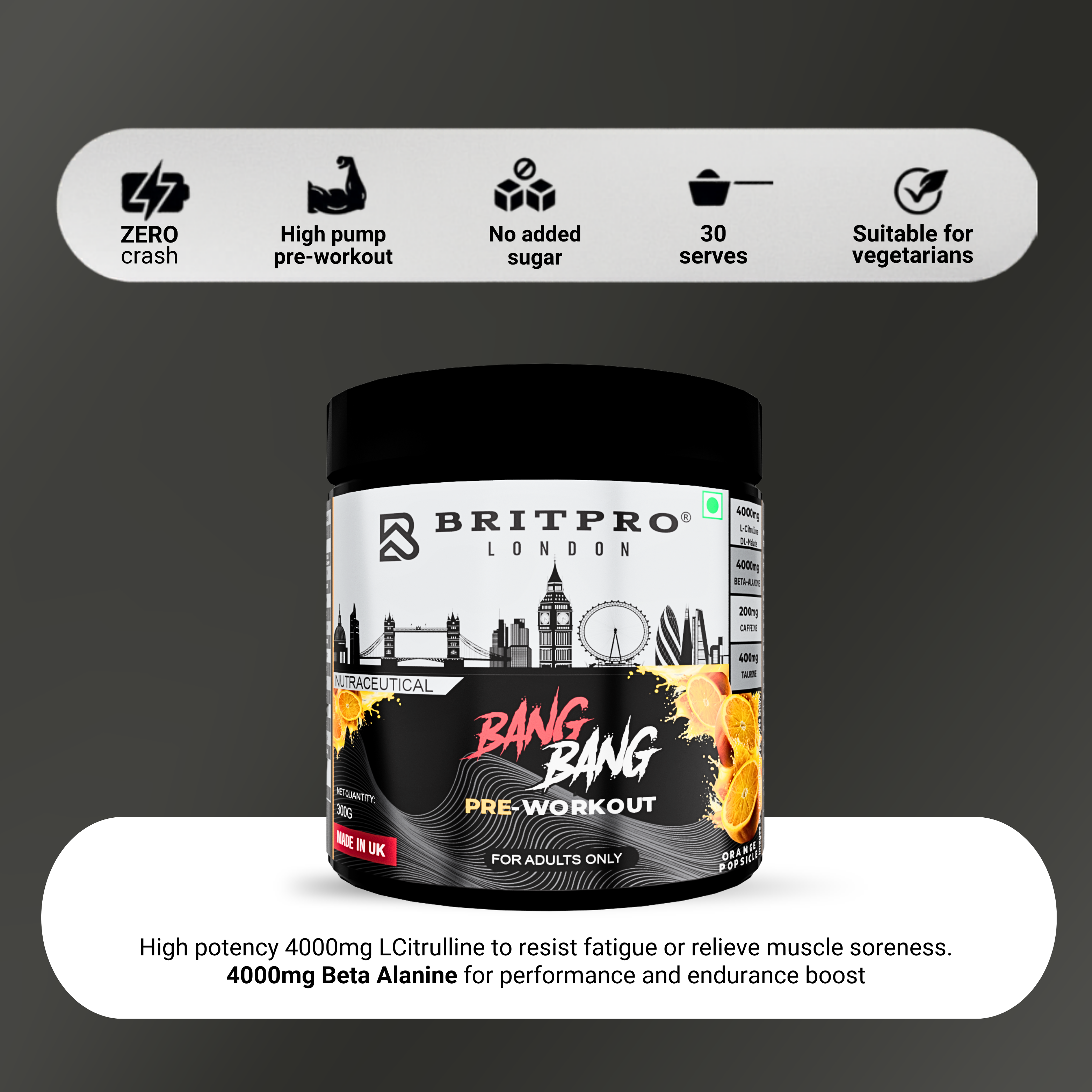 BRITPRO London® BANG BANG Pre-Workout