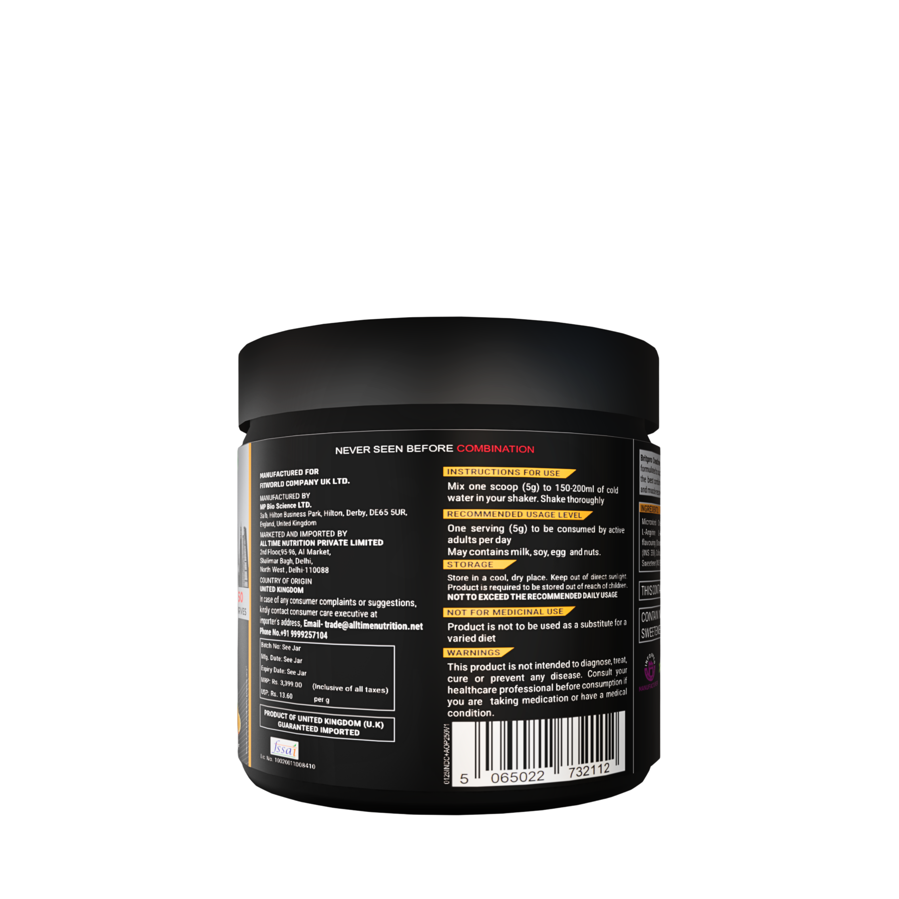BRITPRO London Creatine + Arginine 250G