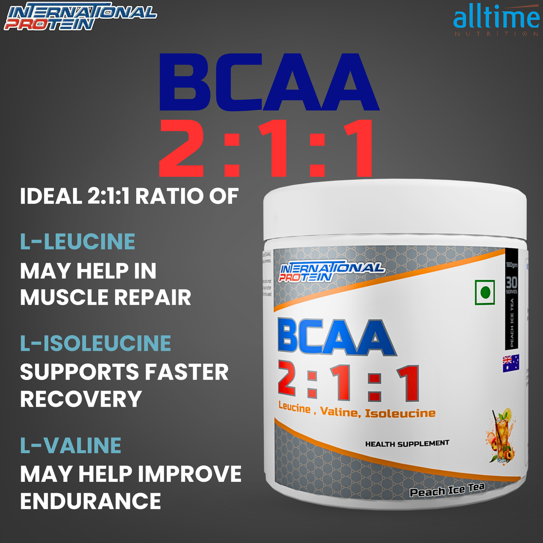 International Protein BCAA 2:1:1 180G