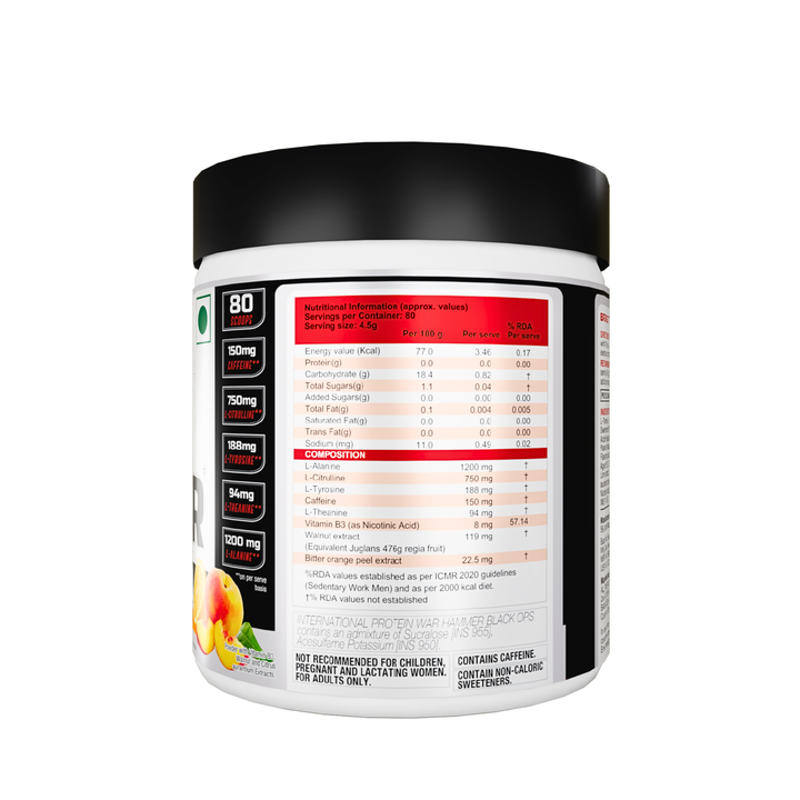 International Protein Black Ops War Hammer Pre-Workout (Australian) 360g