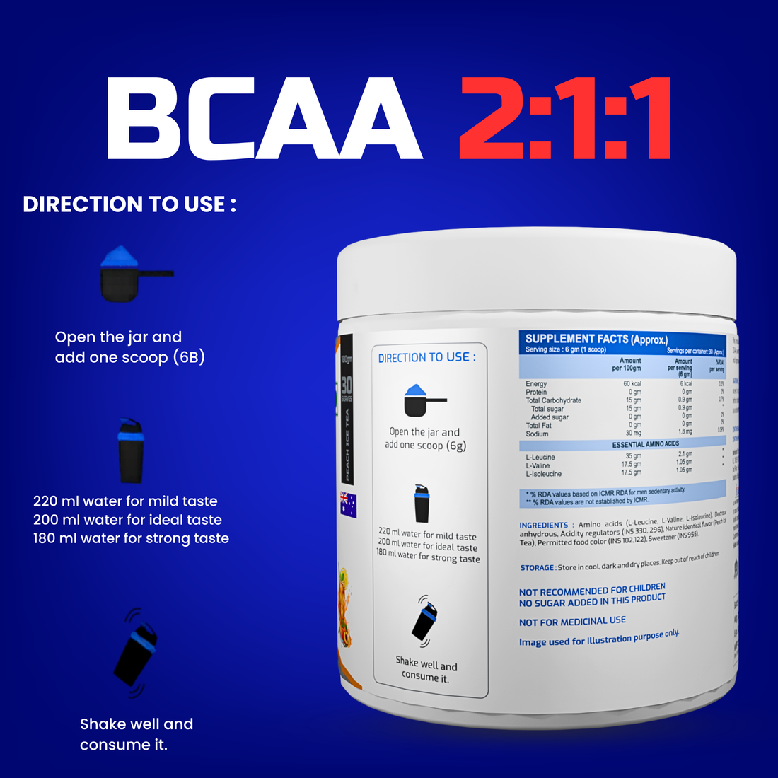 International Protein BCAA 2:1:1 180G