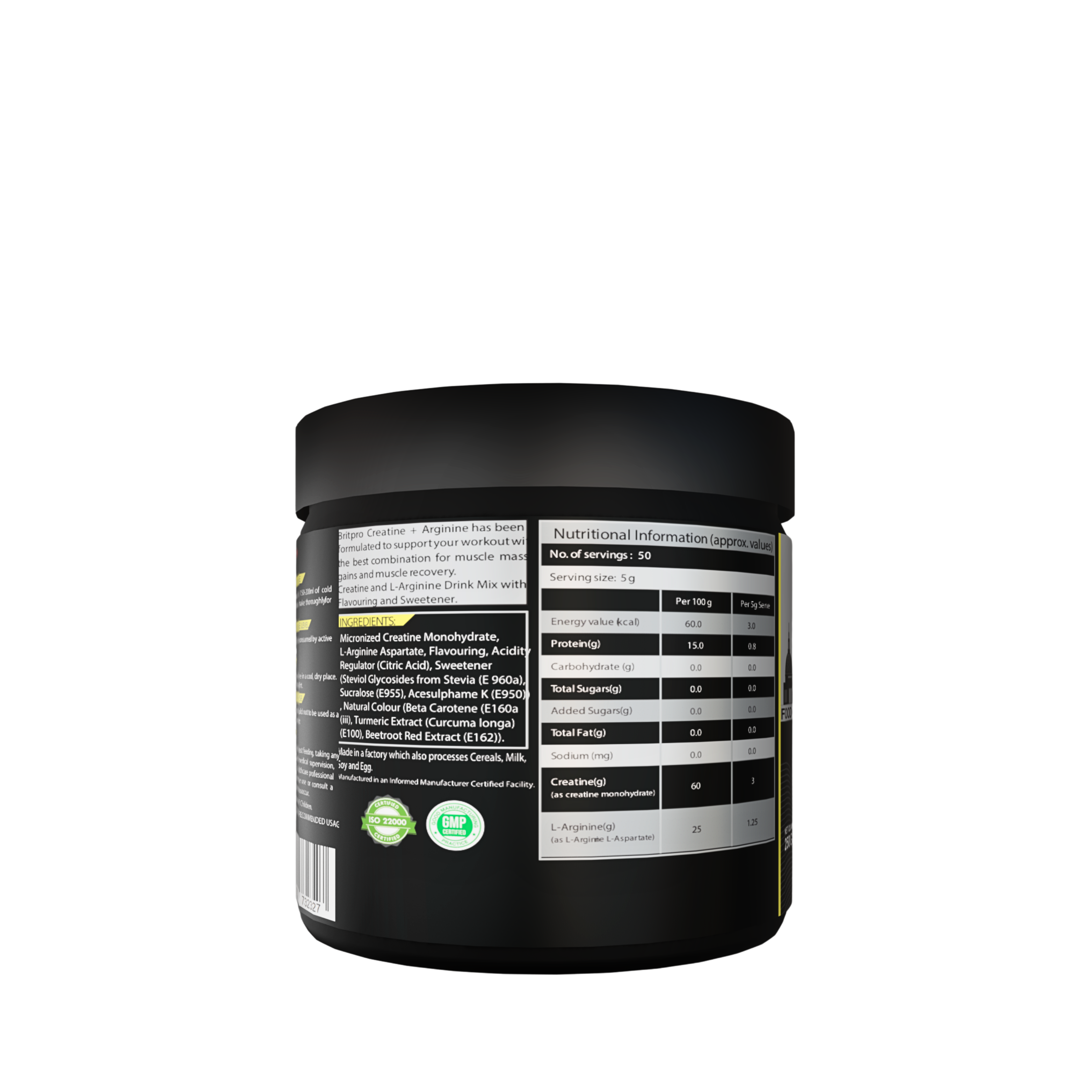 BRITPRO London Creatine + Arginine 250G