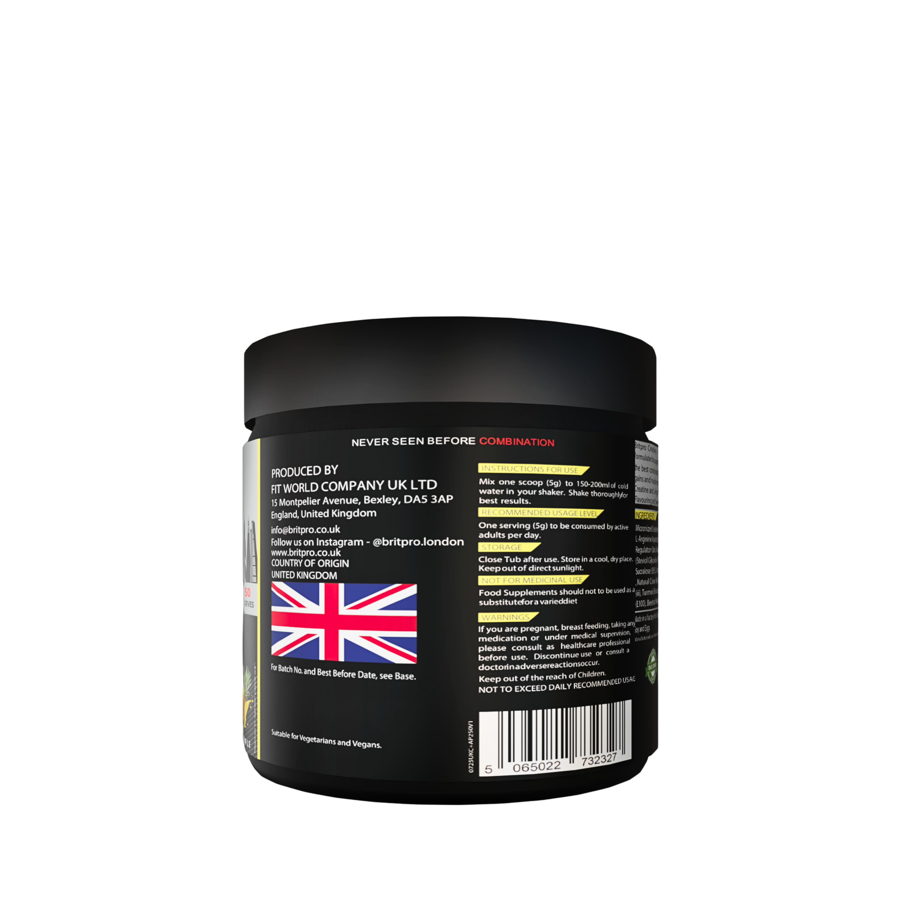 BRITPRO London Creatine + Arginine 250G