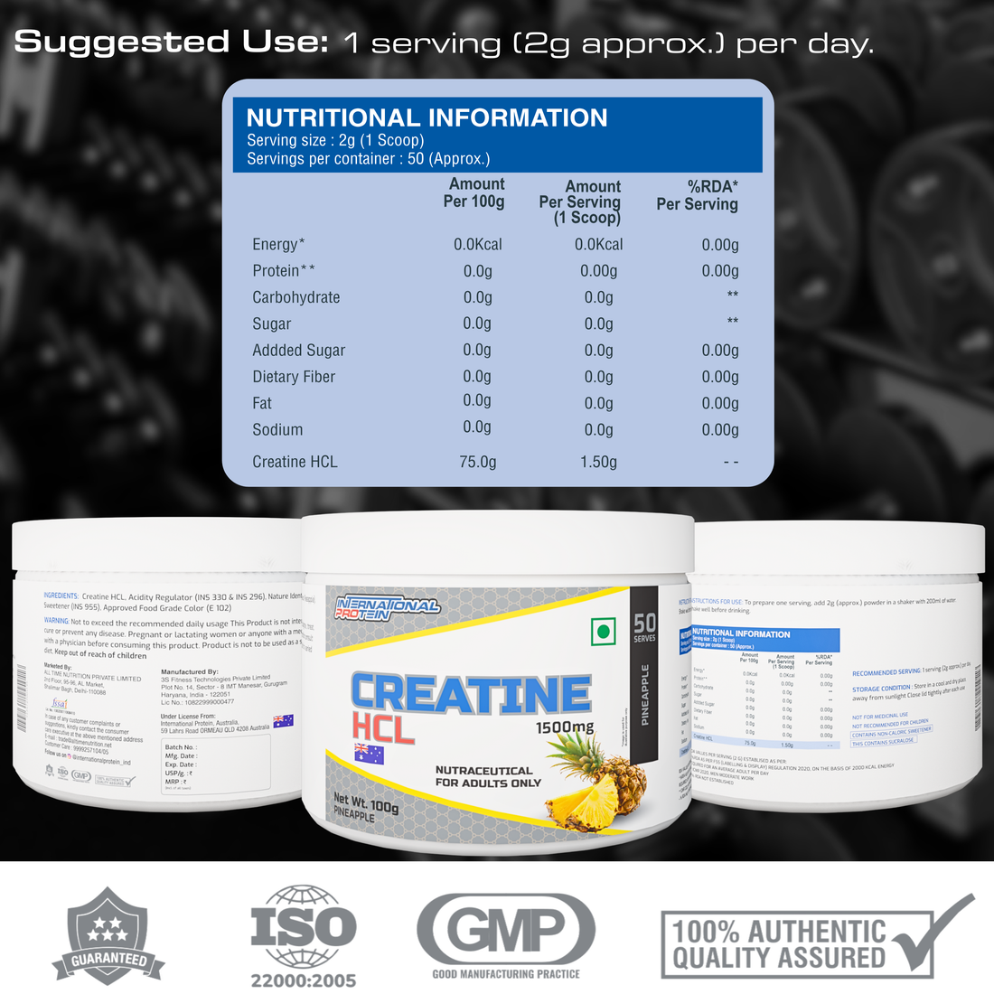 International Protein Creatine HCL – Advanced Formula for Strength
