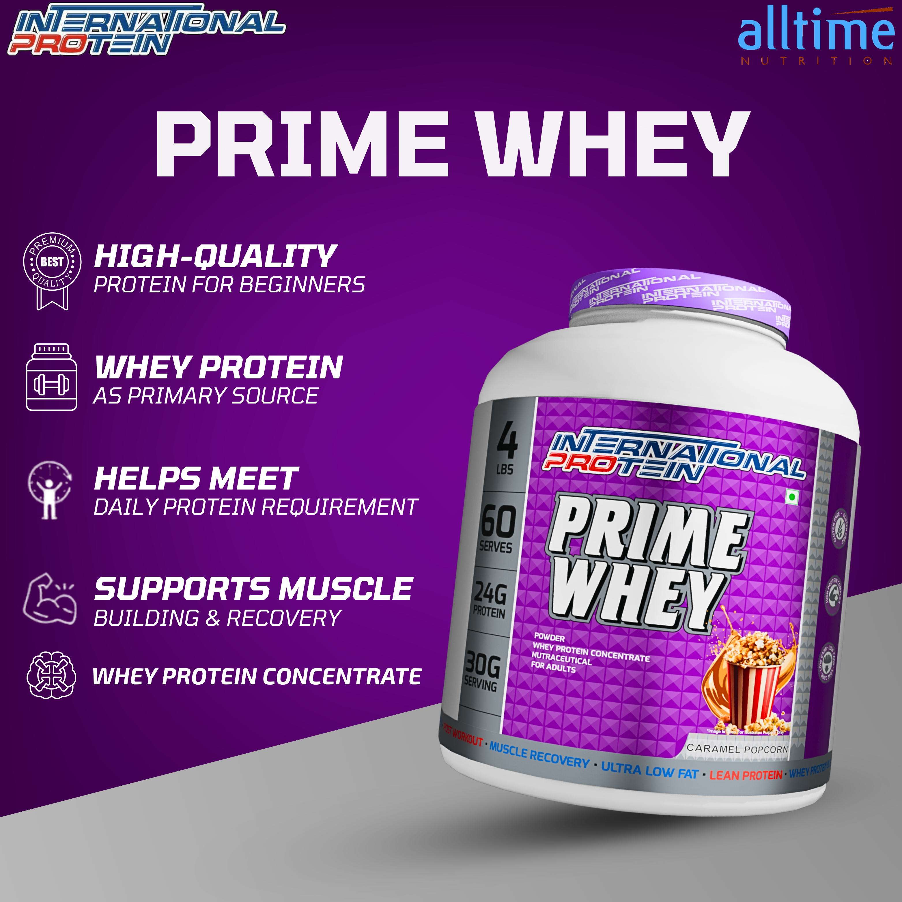International protein prime whey 4lbs India