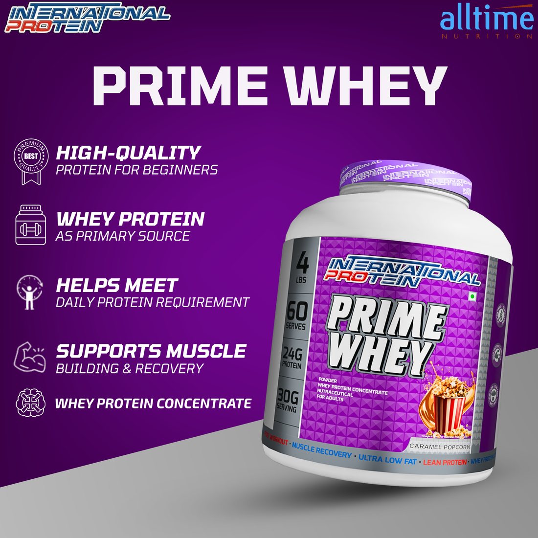 International protein prime whey 4lbs India