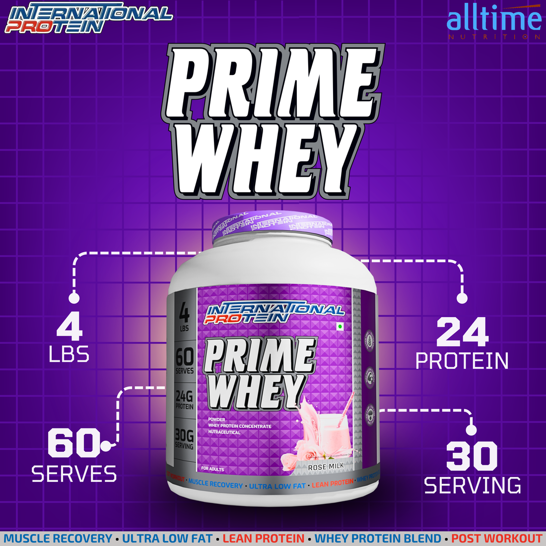 International protein prime whey 4lbs India