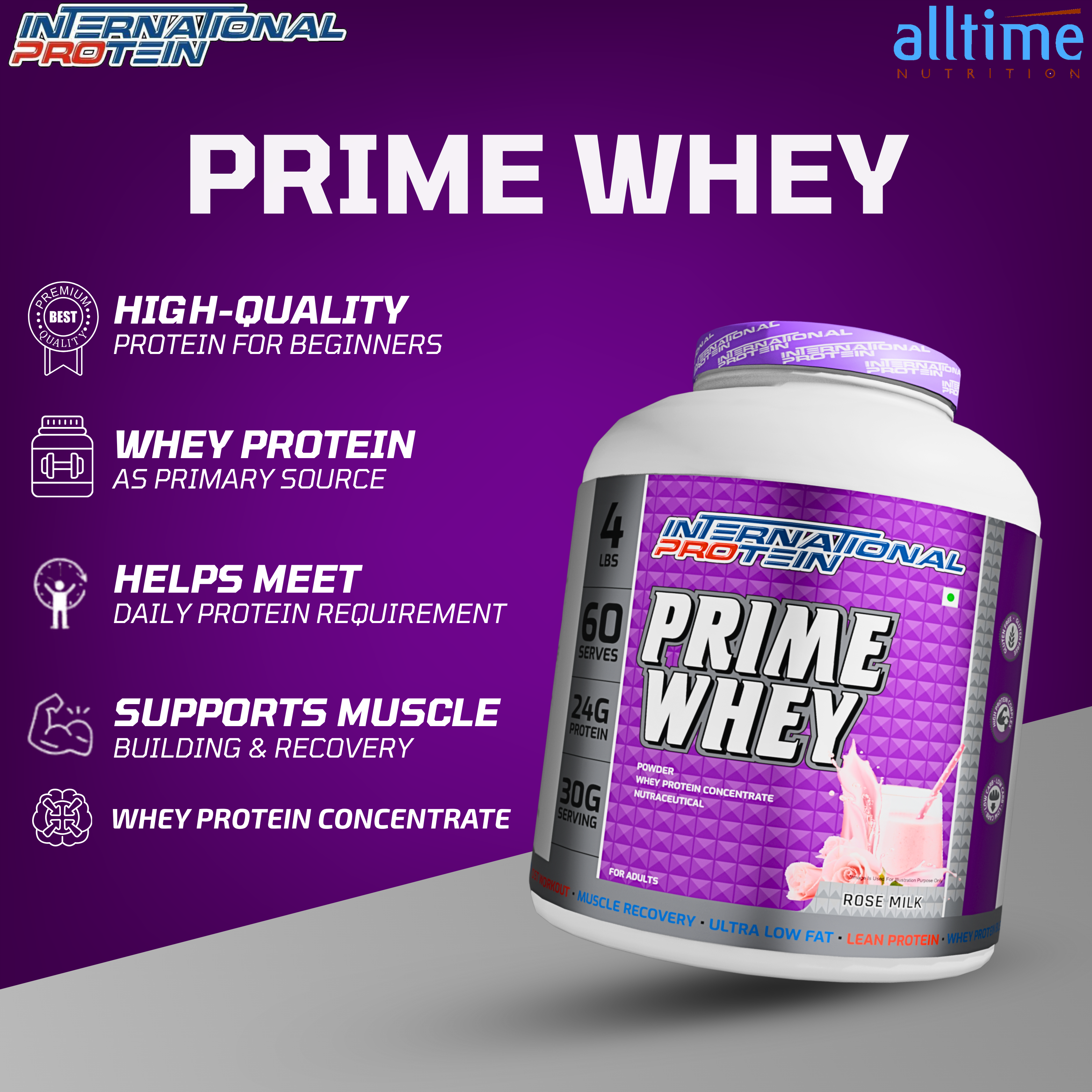 International protein prime whey 4lbs India