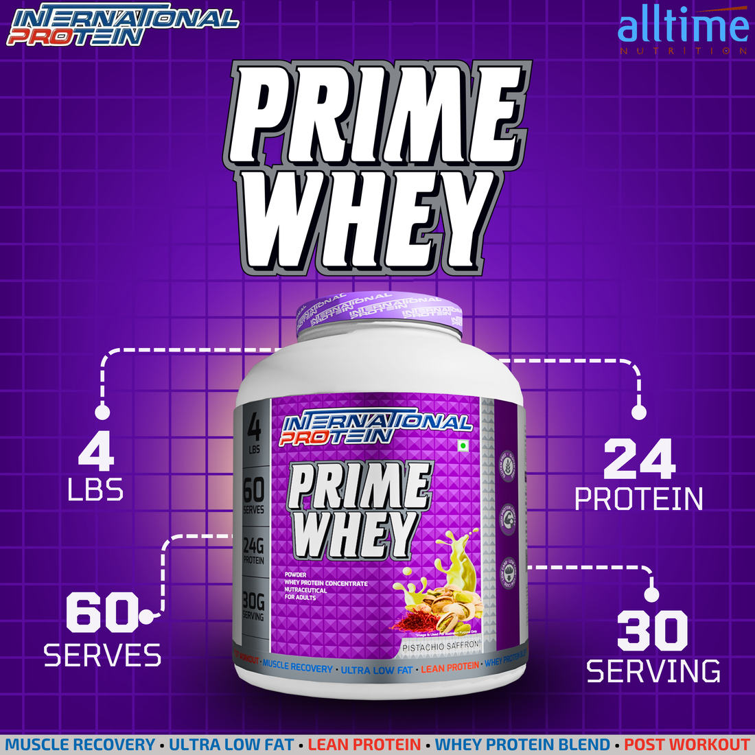International protein prime whey 4lbs India