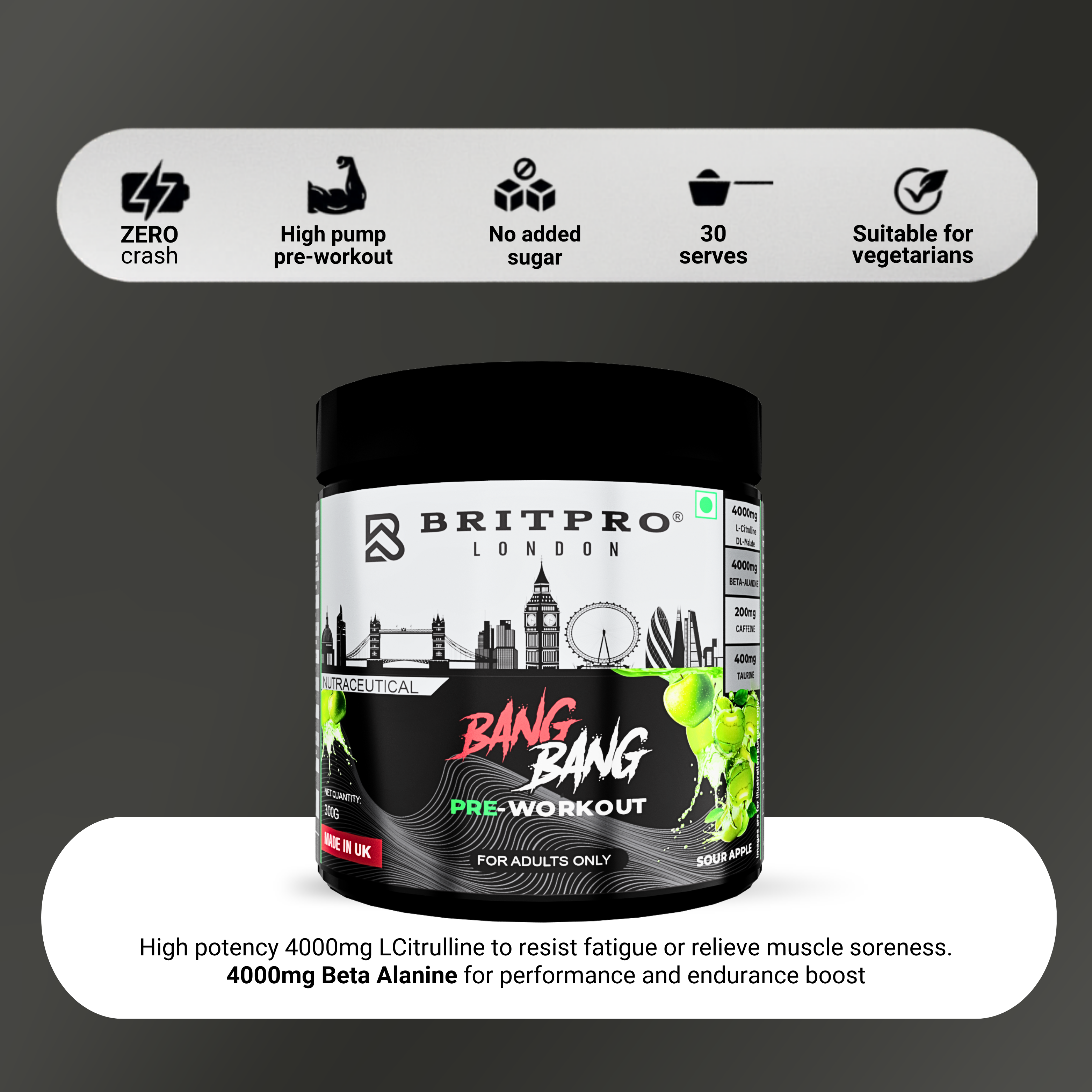 BRITPRO London® BANG BANG Pre-Workout