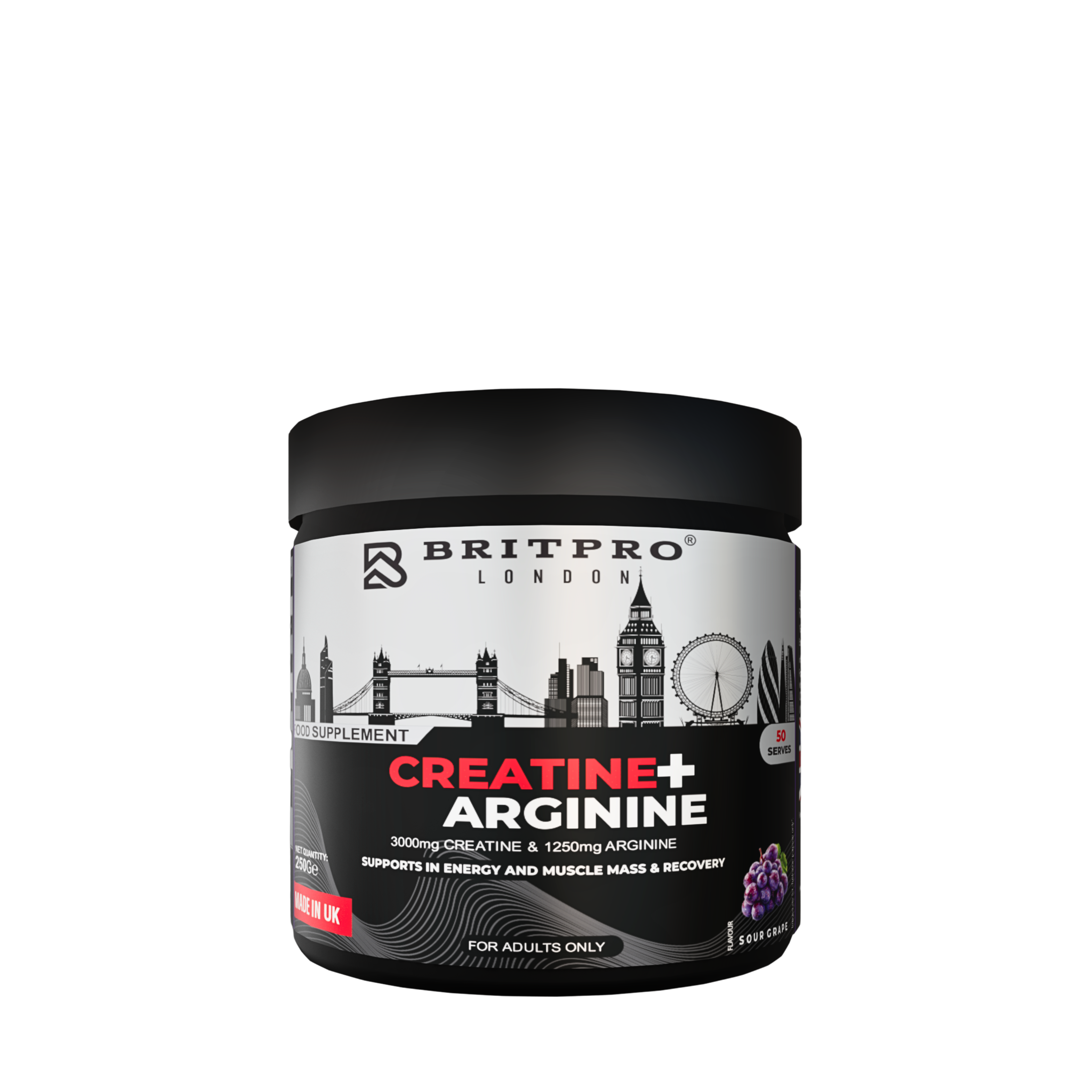 BRITPRO London Creatine + Arginine 250G
