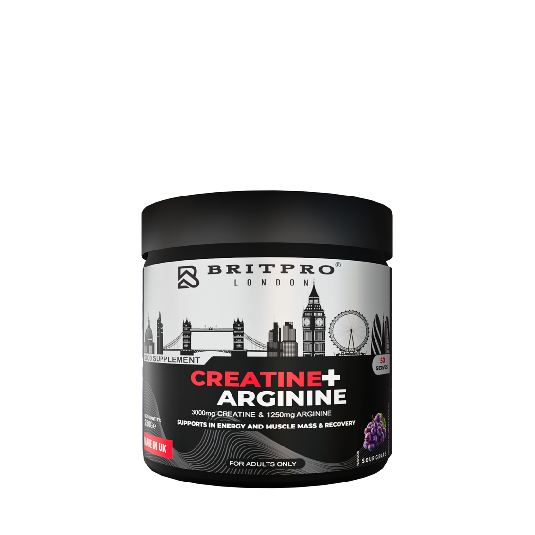 BRITPRO London Creatine + Arginine 250G