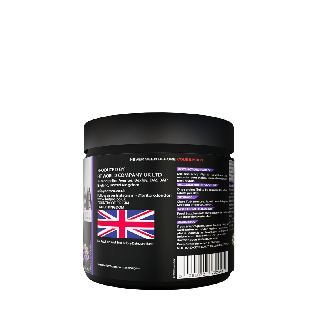 BRITPRO London Creatine + Arginine 250G