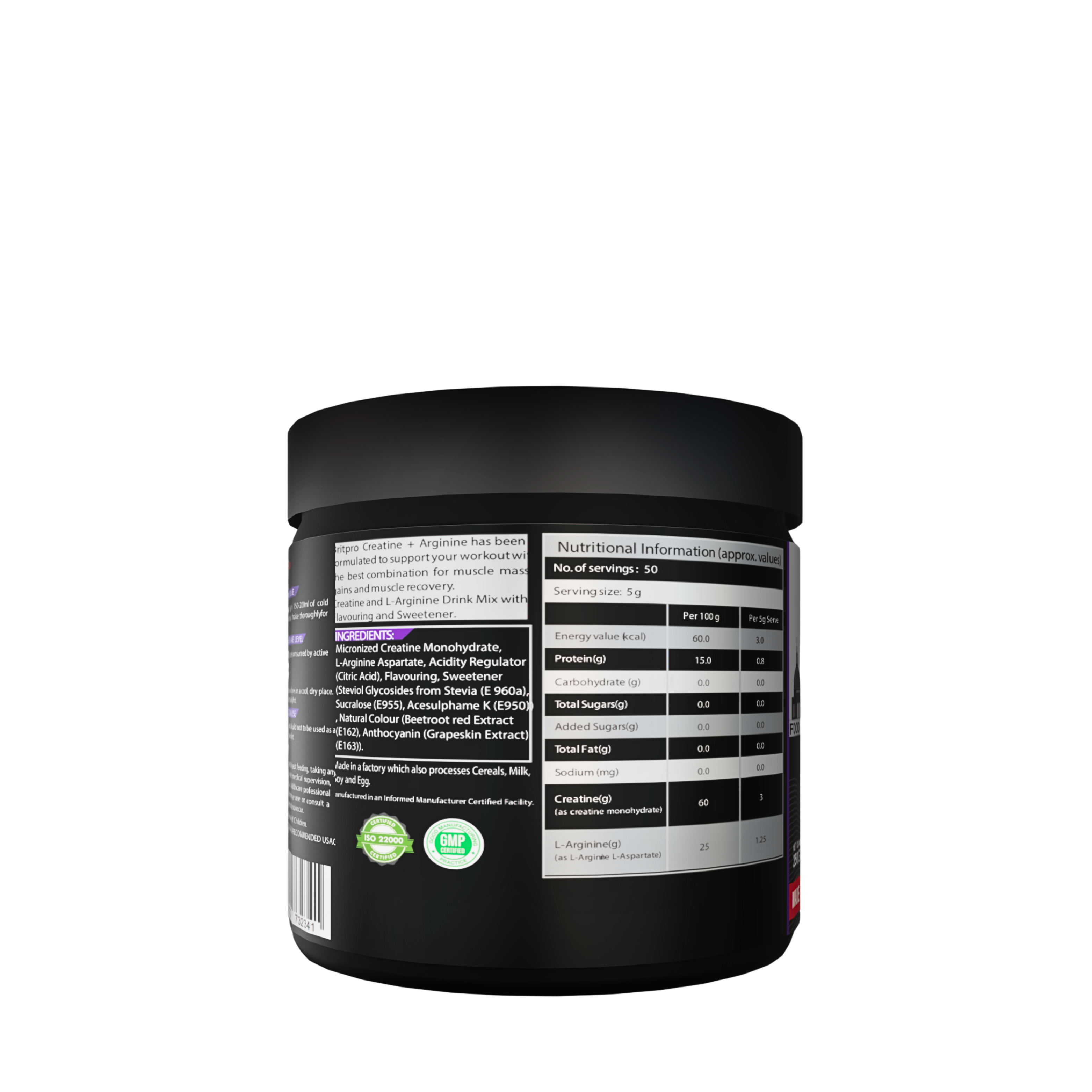 BRITPRO London Creatine + Arginine 250G