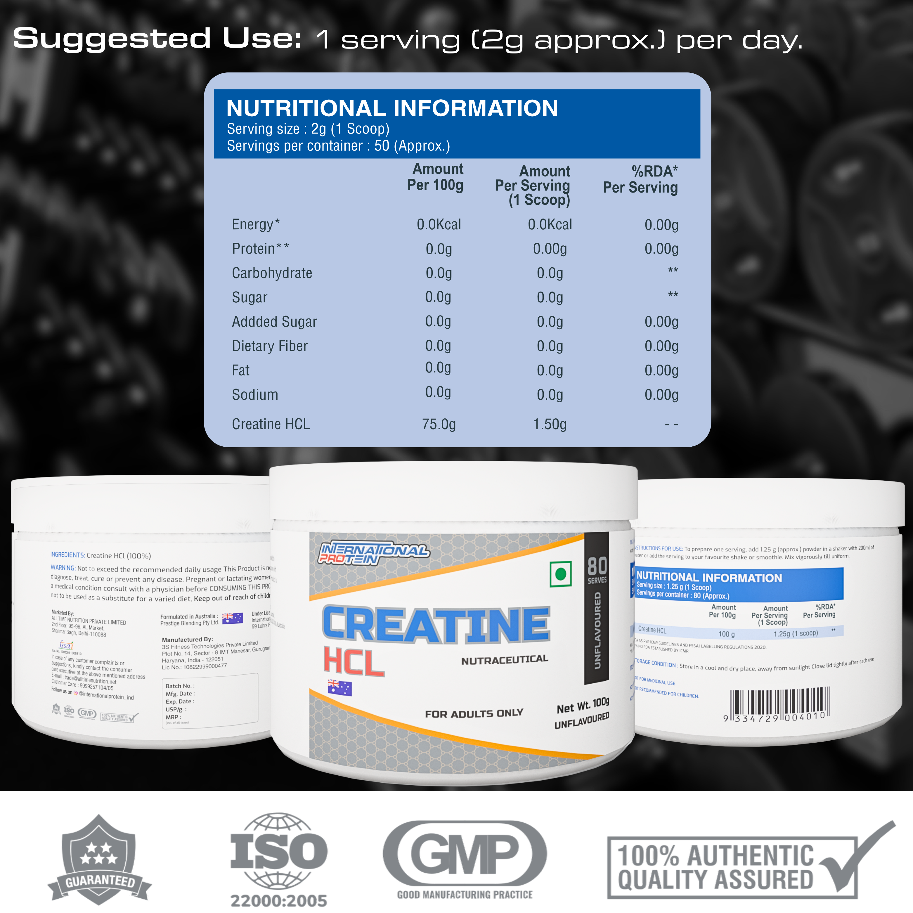 International Protein Creatine HCL – Advanced Formula for Strength