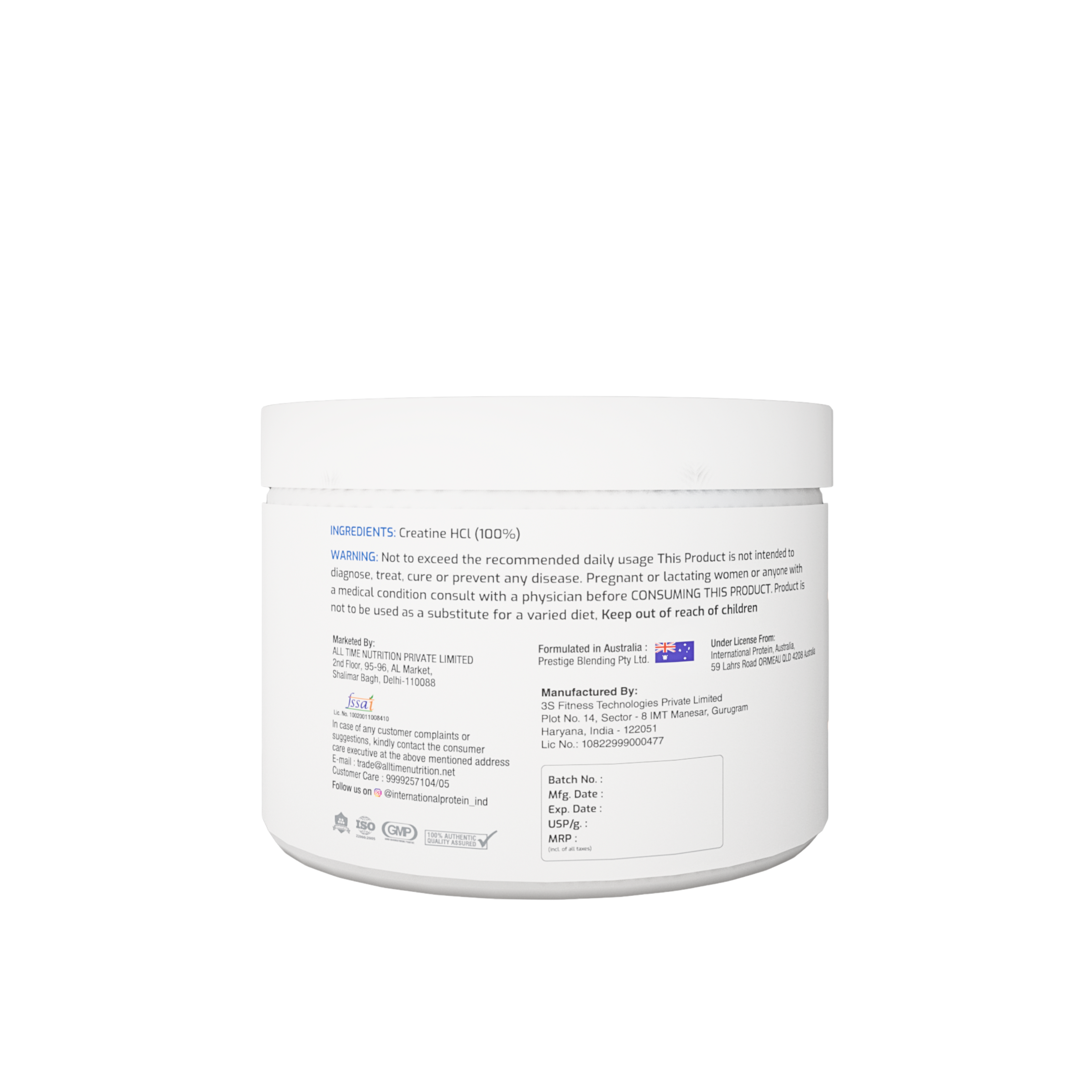 International Protein Creatine HCL – Advanced Formula for Strength