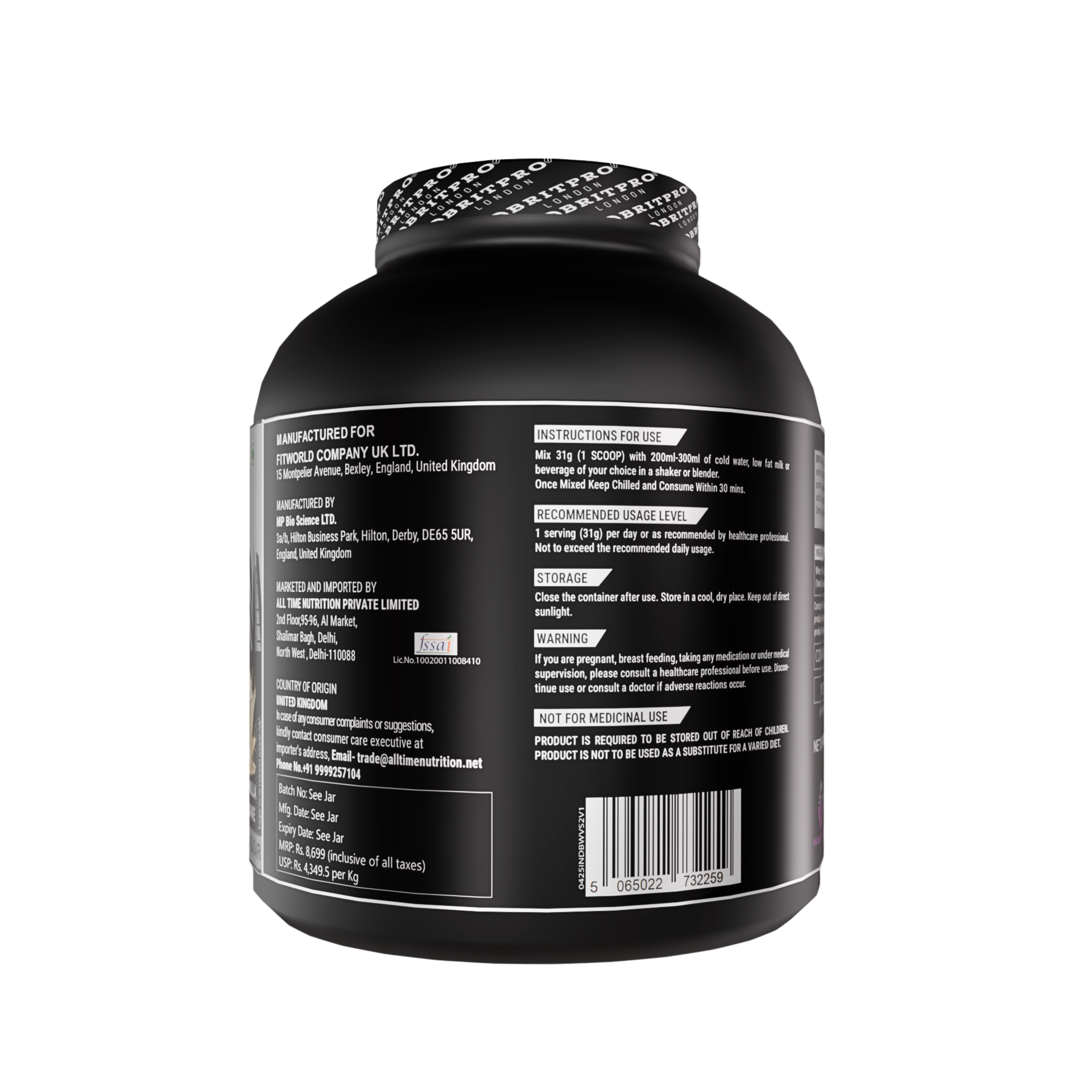 BRITPRO London BRIT Whey 2KG