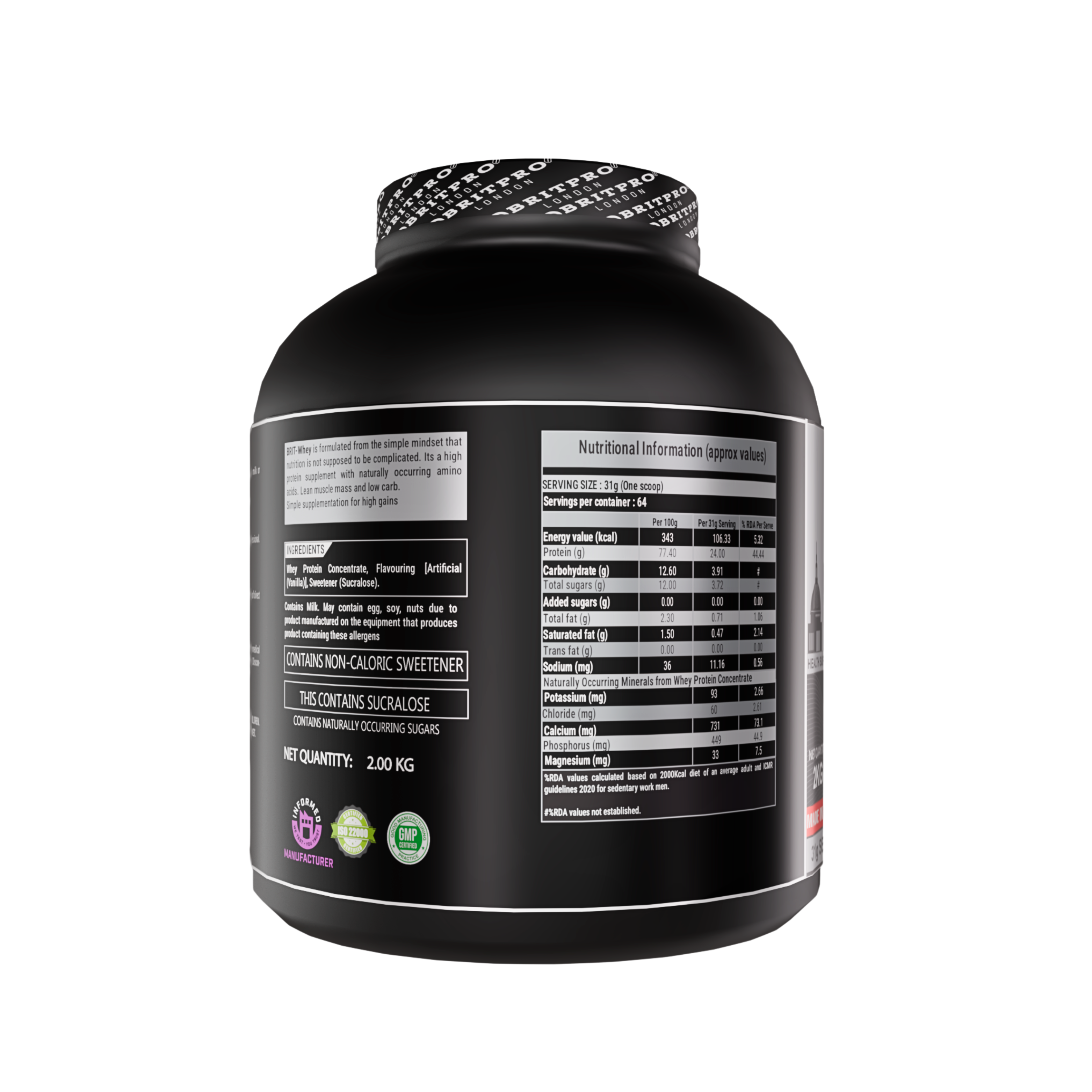 BRITPRO London BRIT Whey 2KG