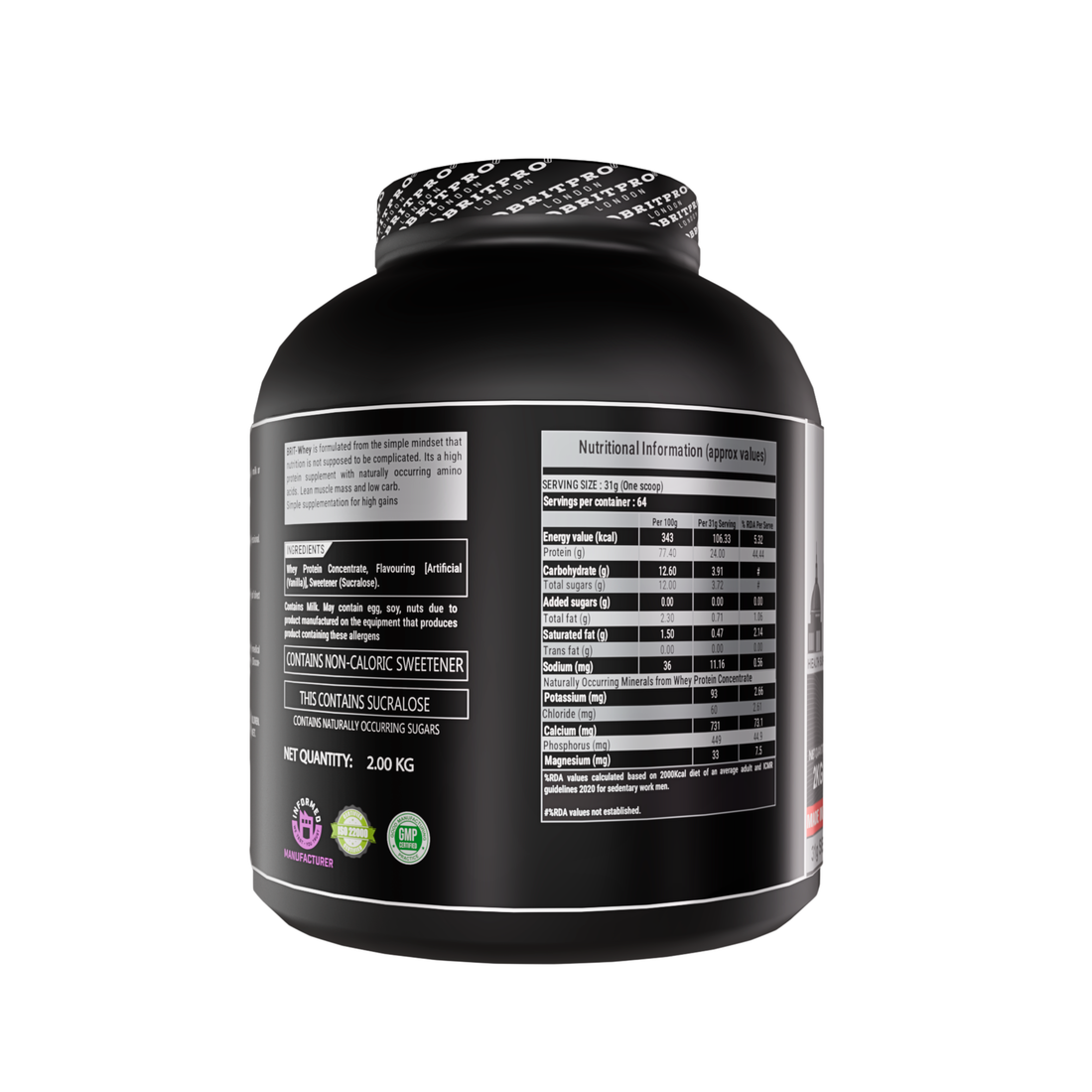 BRITPRO London BRIT Whey 2KG