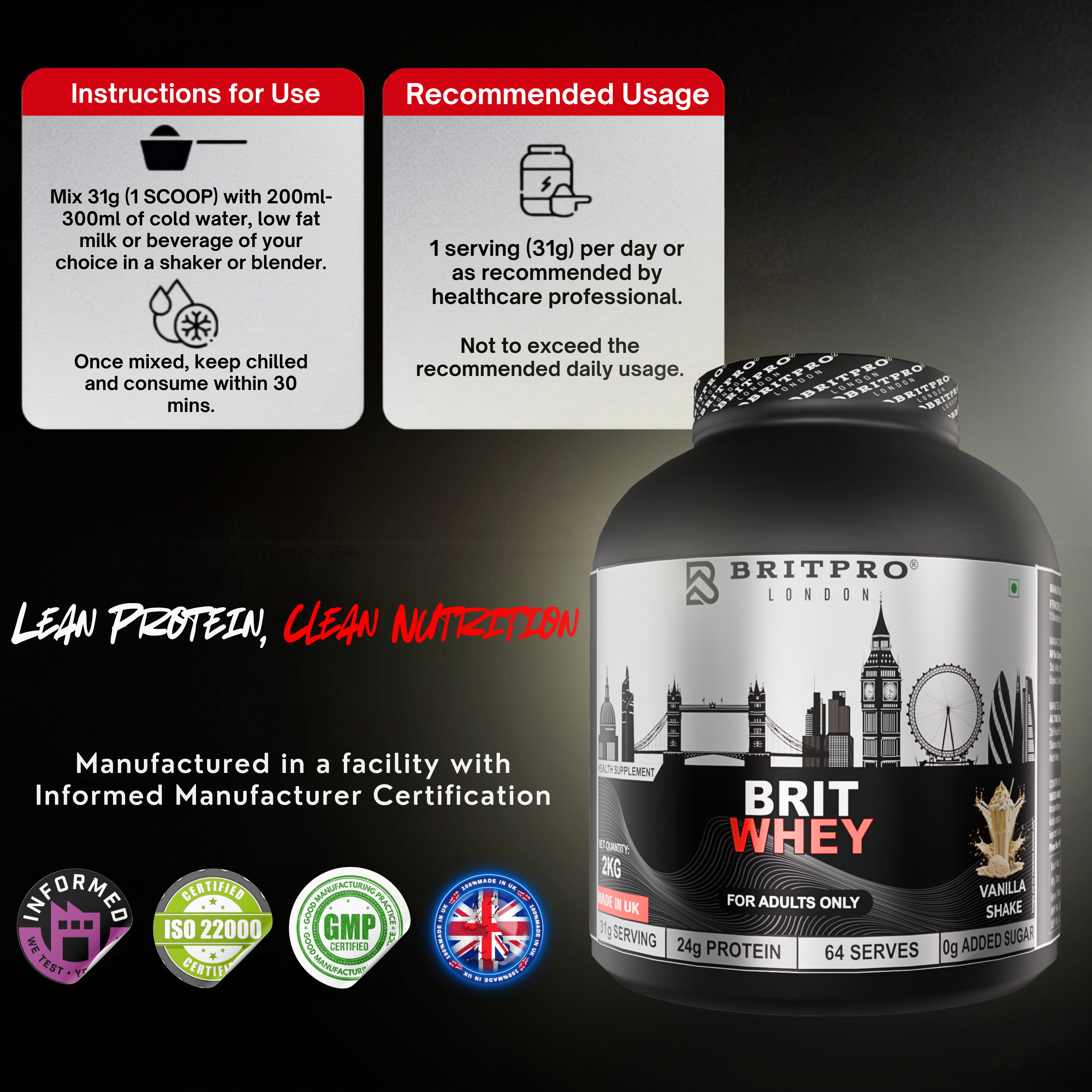 BRITPRO London BRIT Whey 2KG