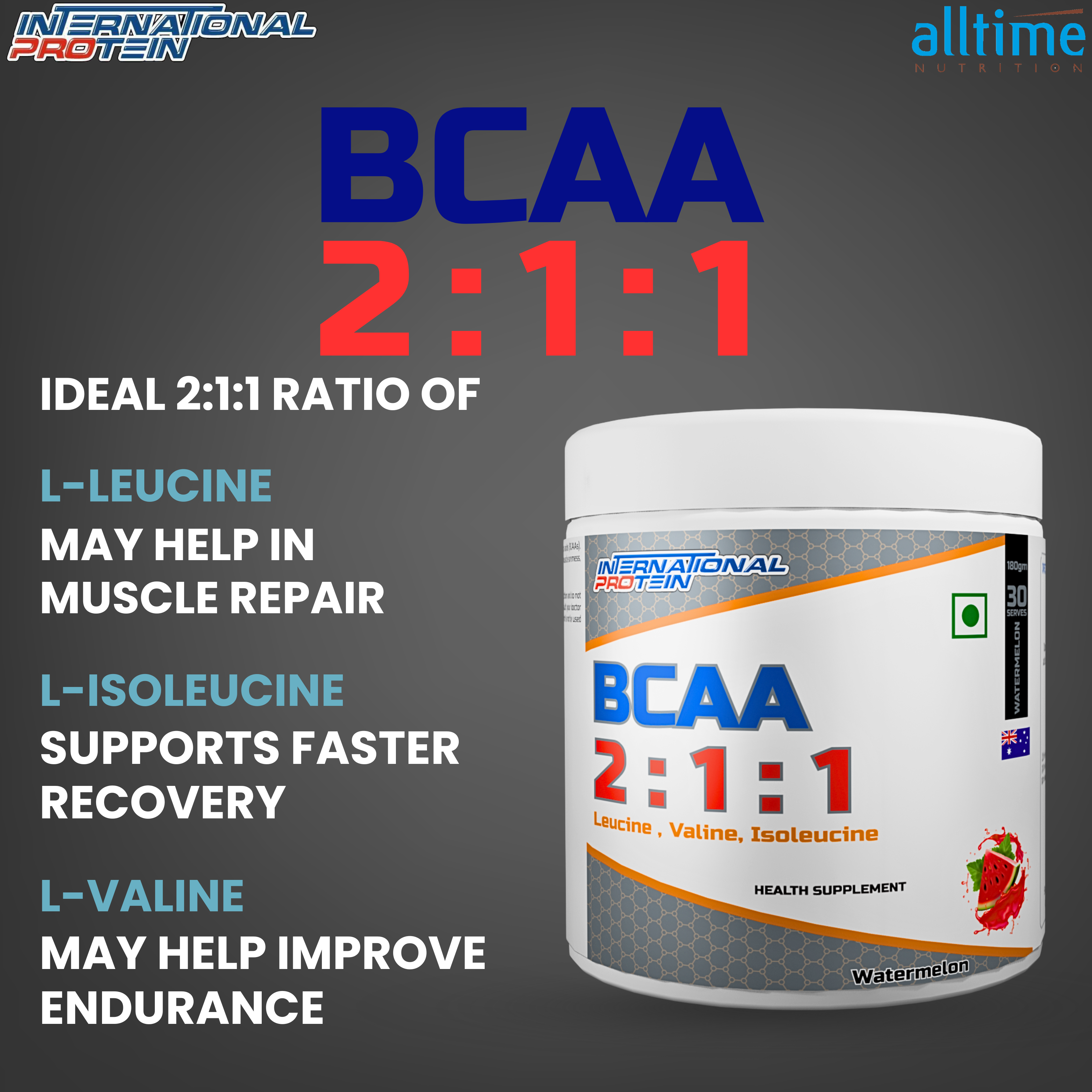 International Protein BCAA 2:1:1 180G