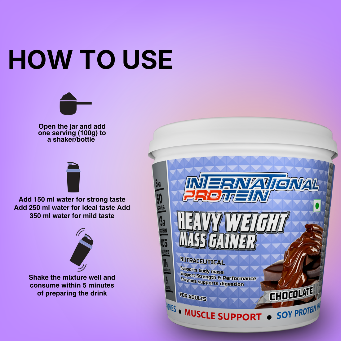 INTERNATIONAL PROTEIN HEAVY WEIGHT MASS GAINER ( INDIA )