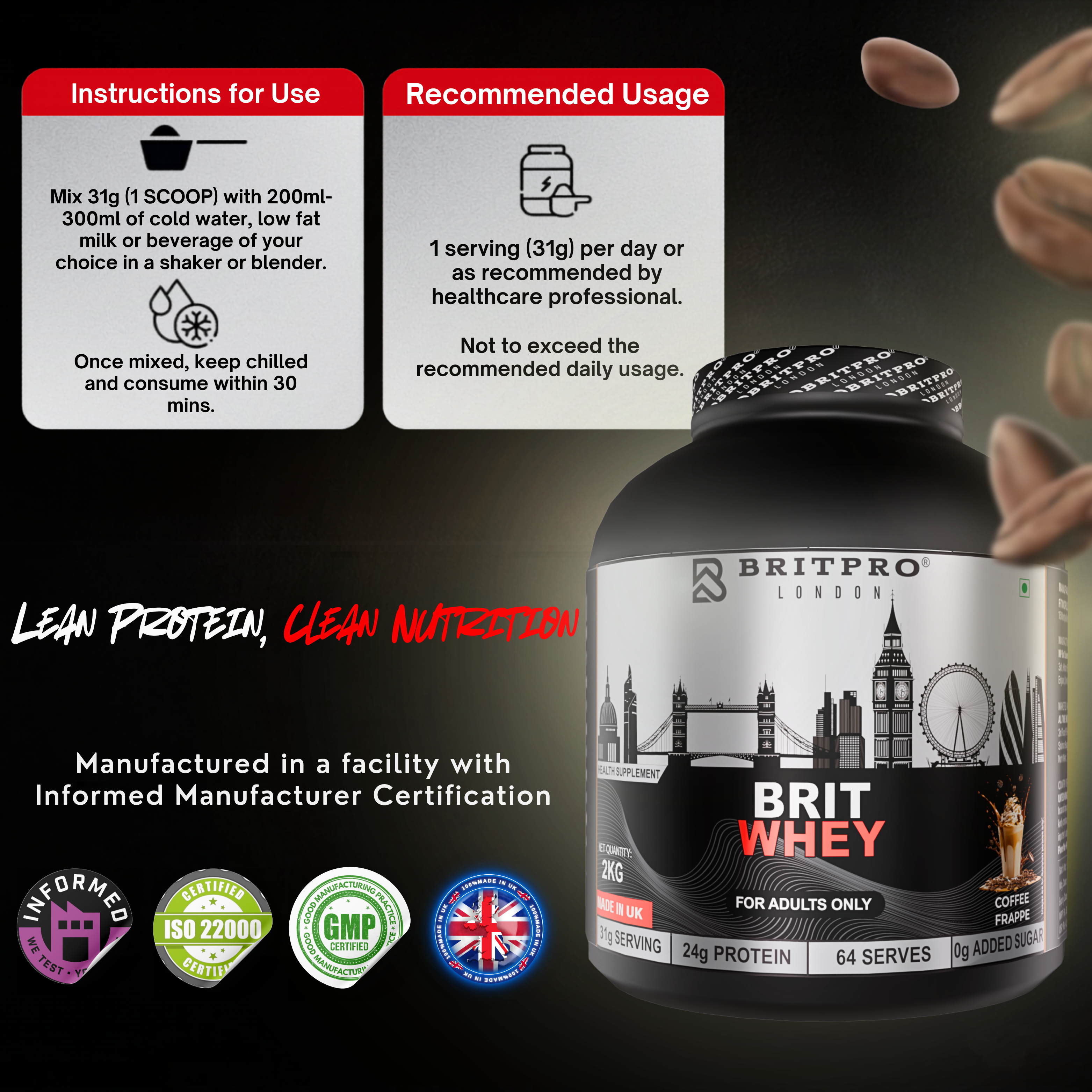 BRITPRO London BRIT Whey 2KG