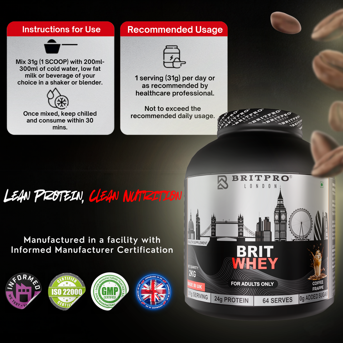 BRITPRO London BRIT Whey 2KG