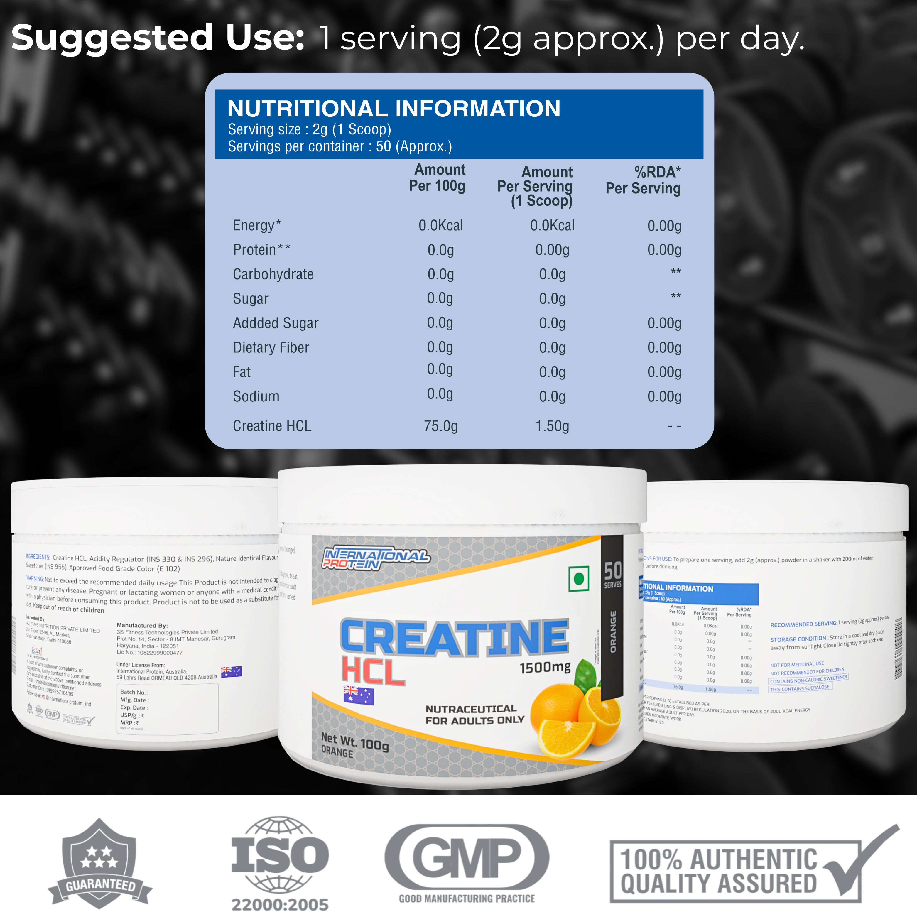 International Protein Creatine HCL – Advanced Formula for Strength