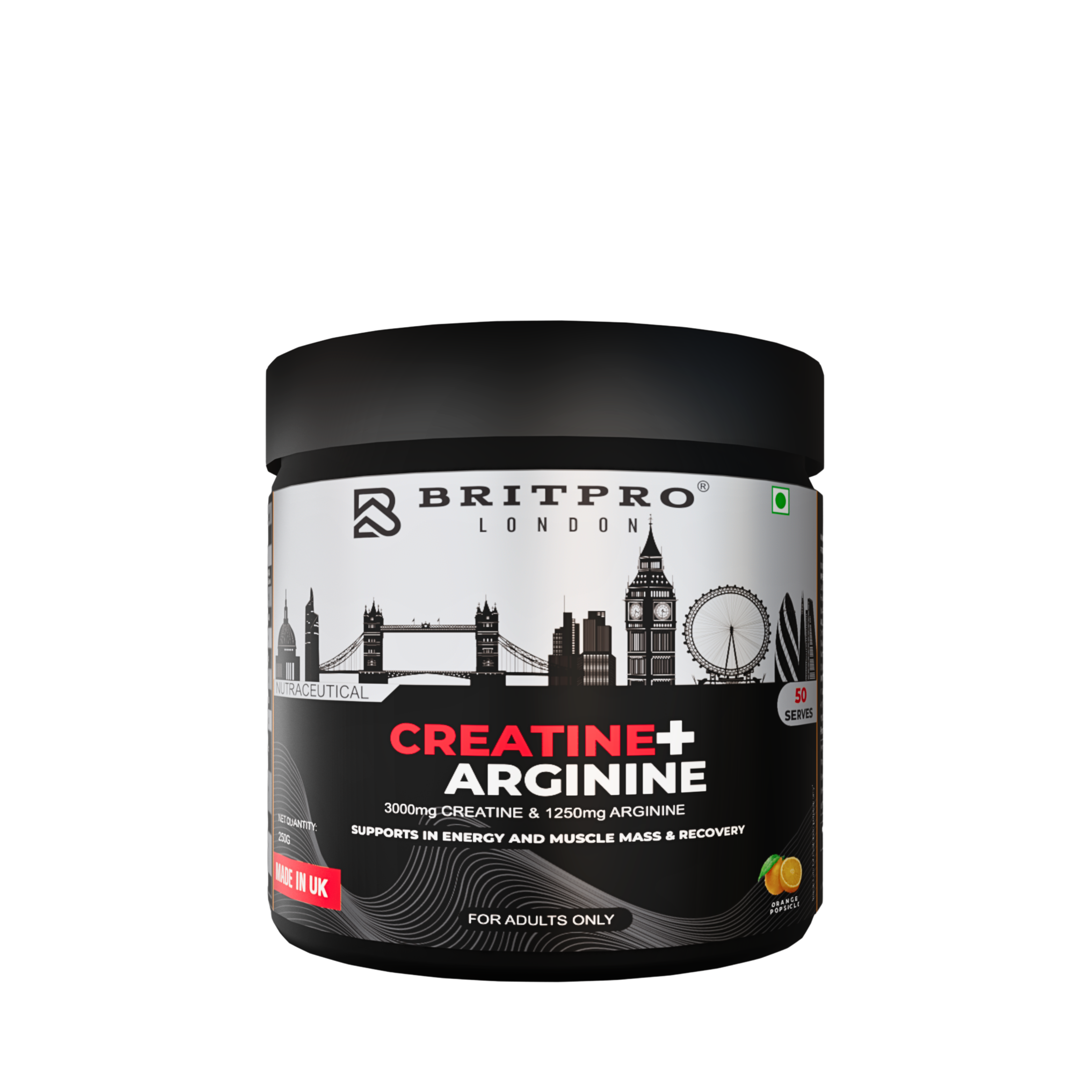BRITPRO London Creatine + Arginine 250G